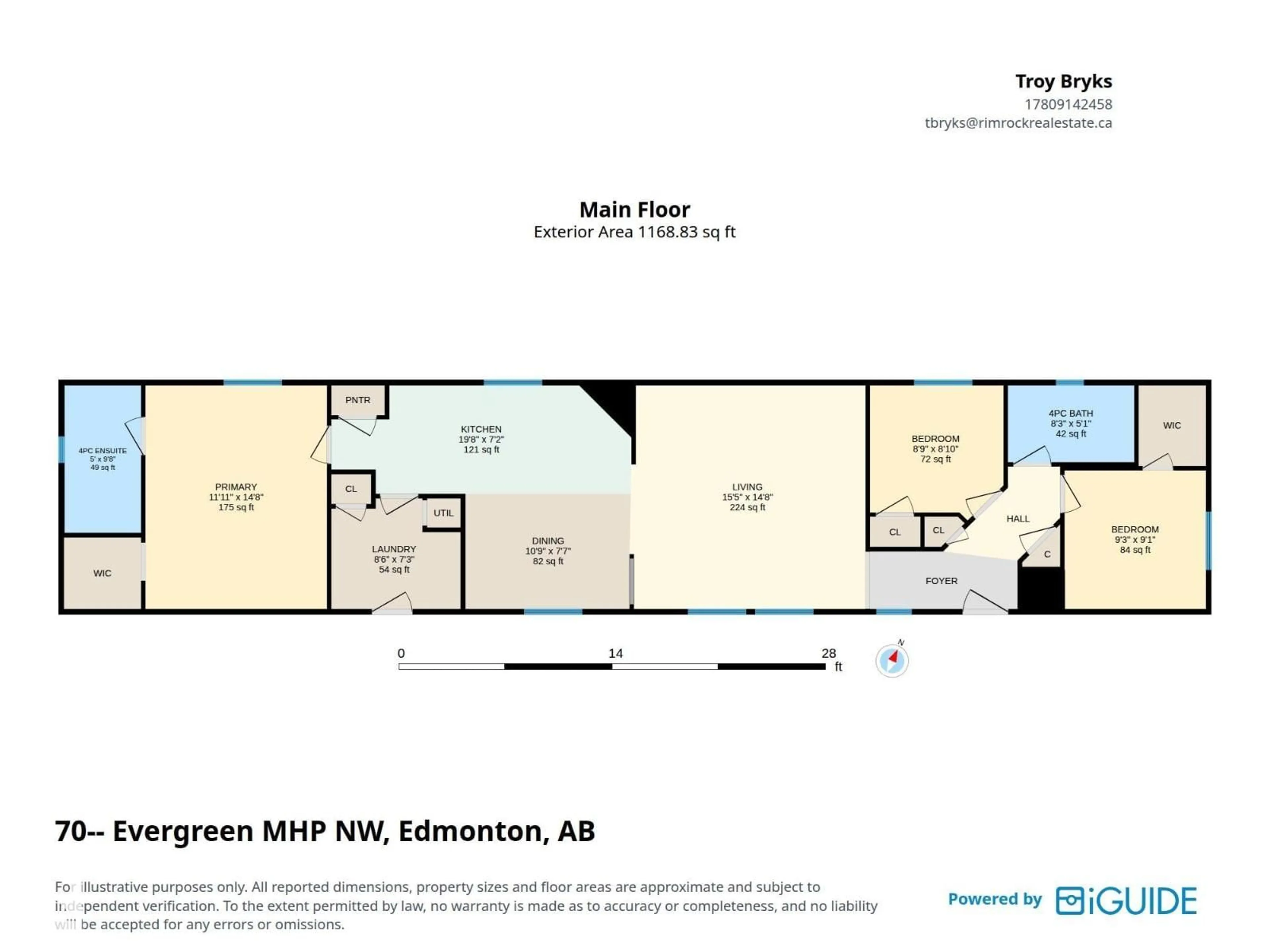 Floor plan for 70 EVERGREEN MOBILE PARK NW, Edmonton Alberta T5Y4M2