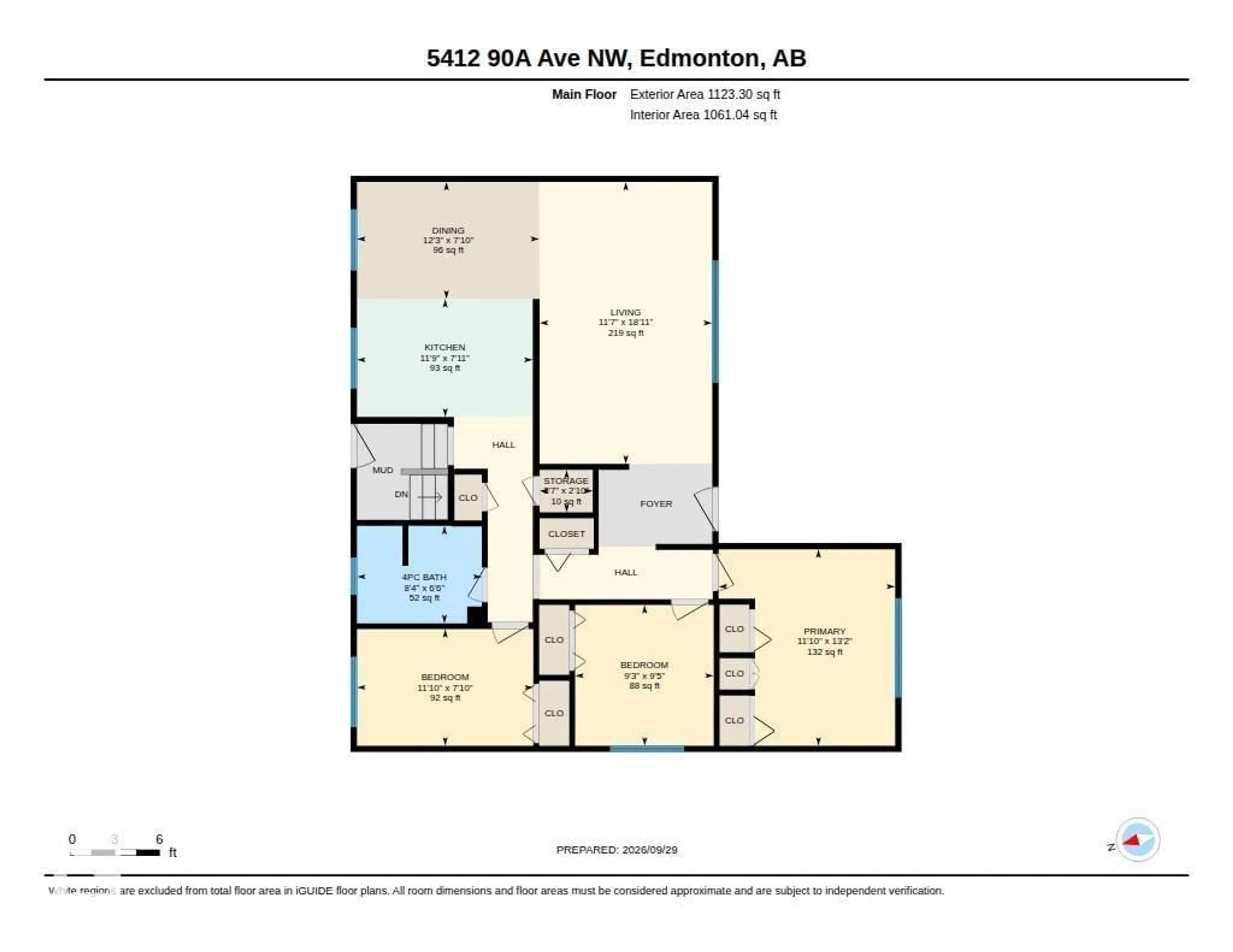 Floor plan for NW - 5412 90A AV, Edmonton Alberta T6B0P8