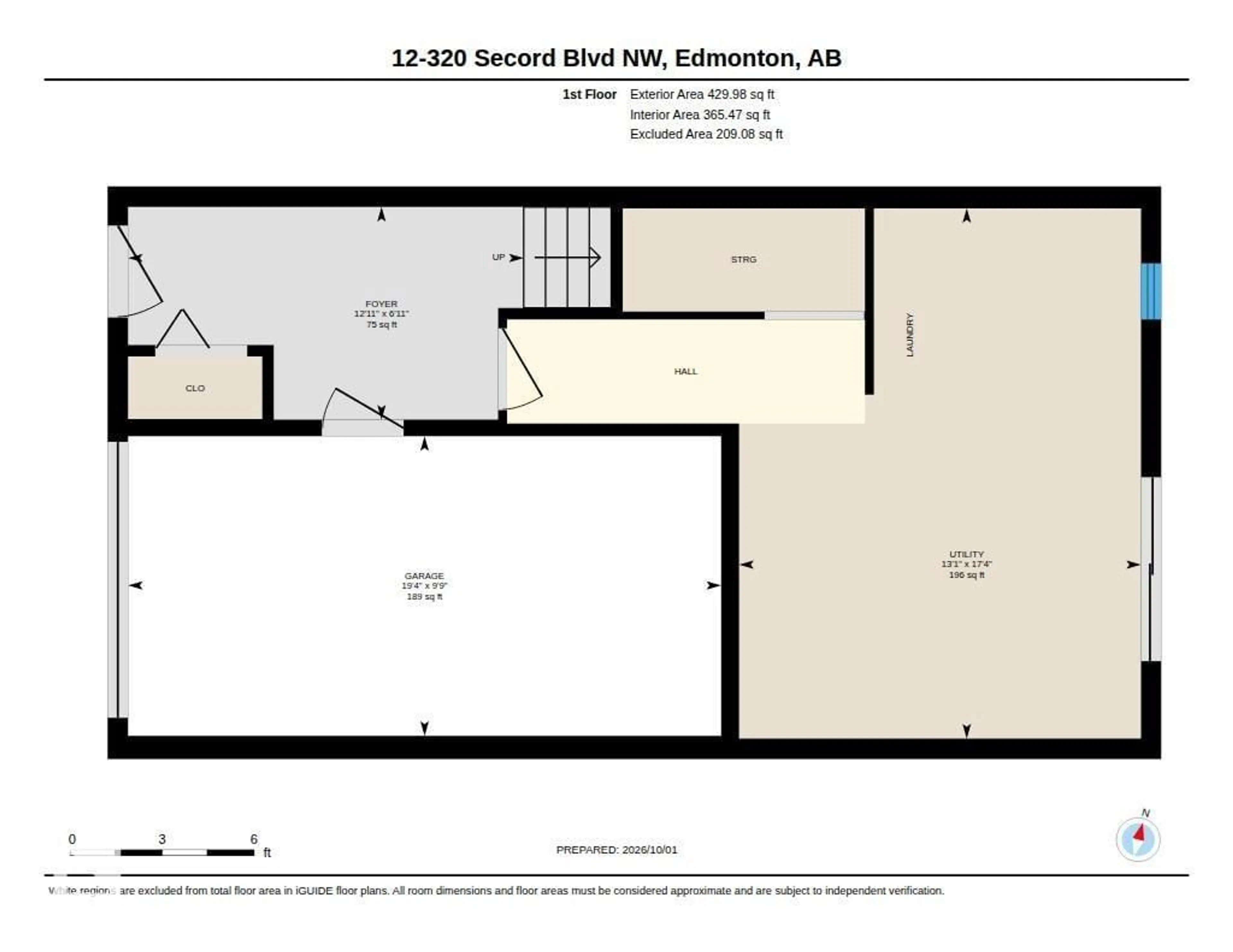 Floor plan for NW - 20 320 SECORD BV, Edmonton Alberta T5T7E8