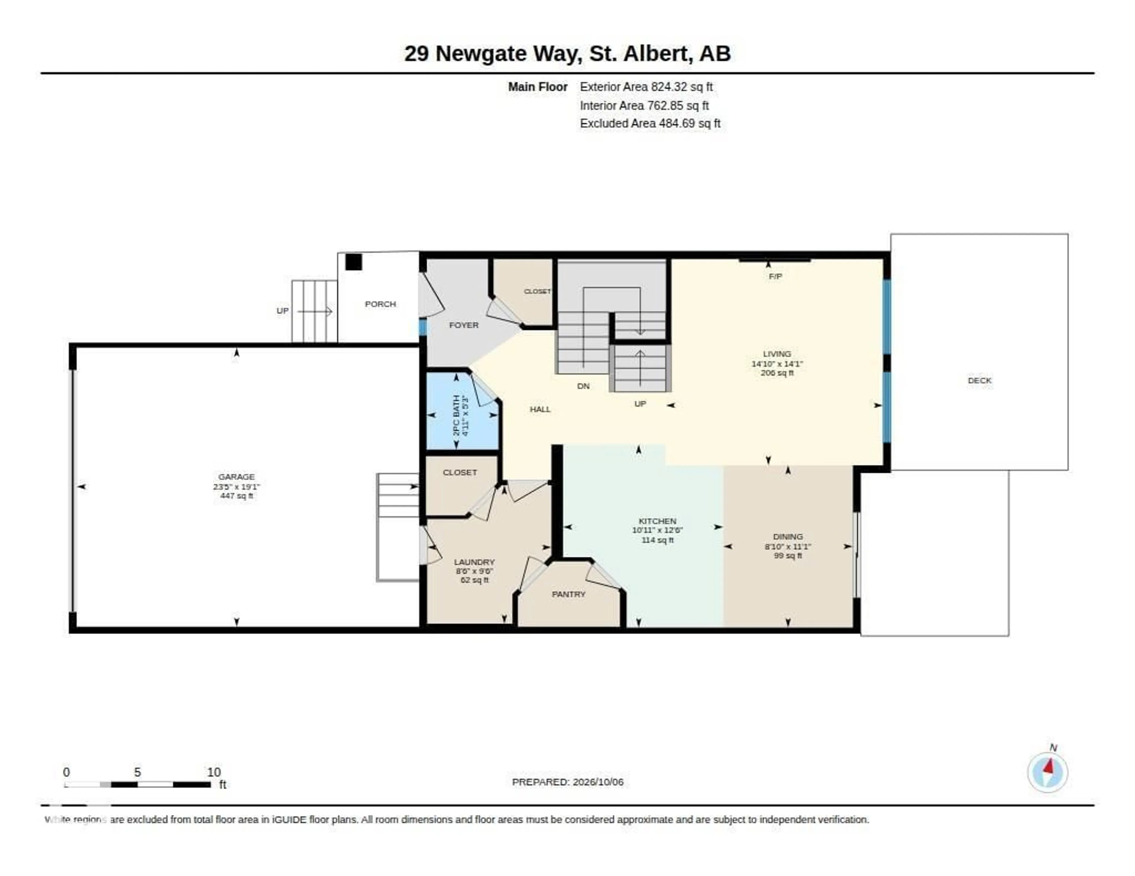 Floor plan for 29 NEWGATE WY, St. Albert Alberta T8N4C5