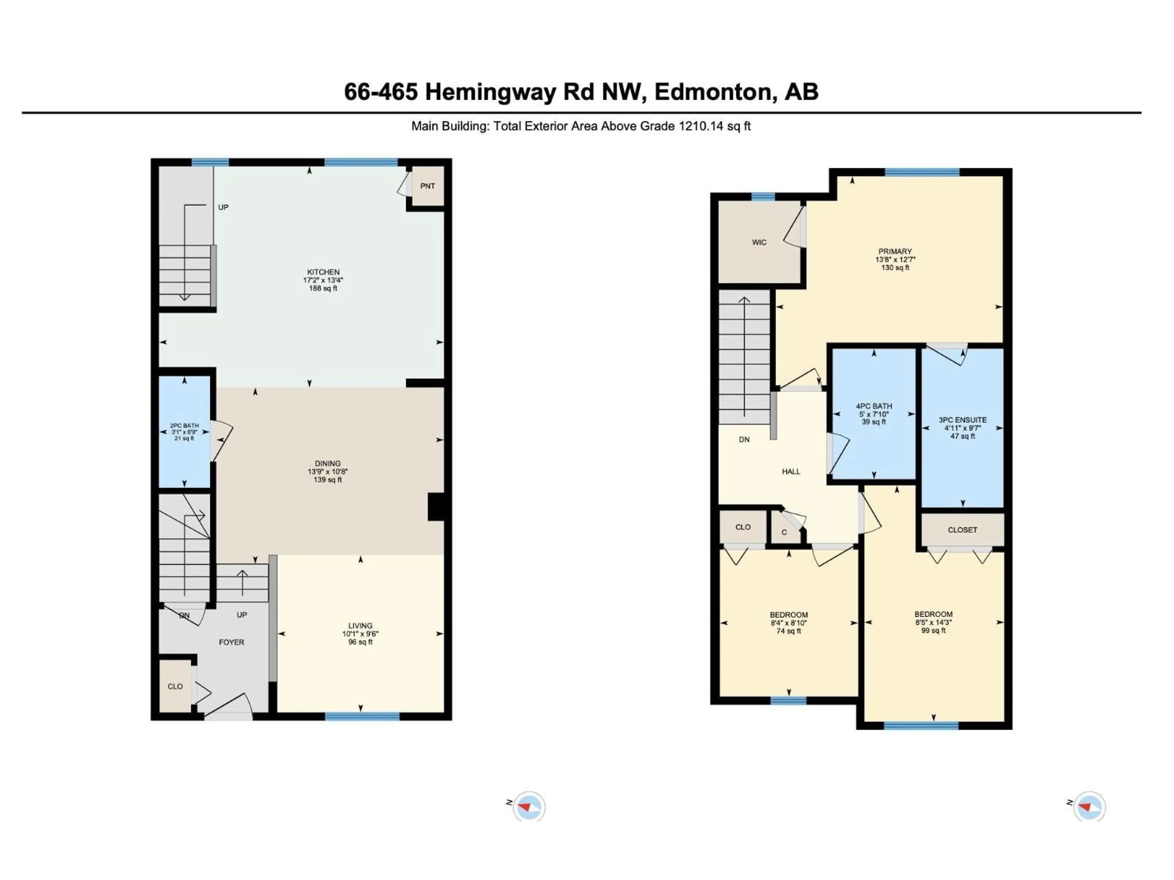 Floor plan for #66 - 465 HEMINGWAY RD, Edmonton Alberta T6M0J7
