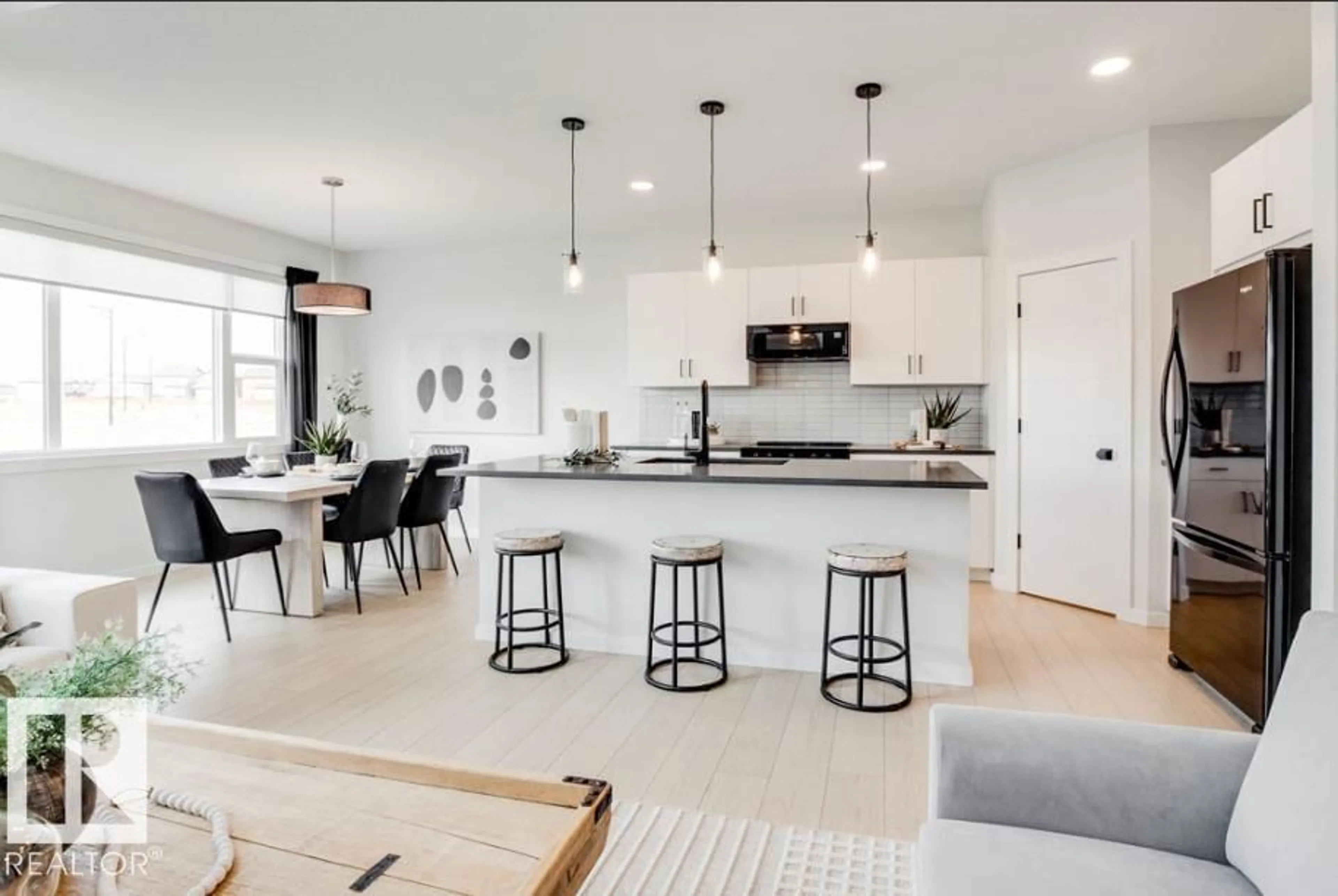 Open concept kitchen, ceramic/tile floor for NW - 2431 209 ST, Edmonton Alberta T6M2K7