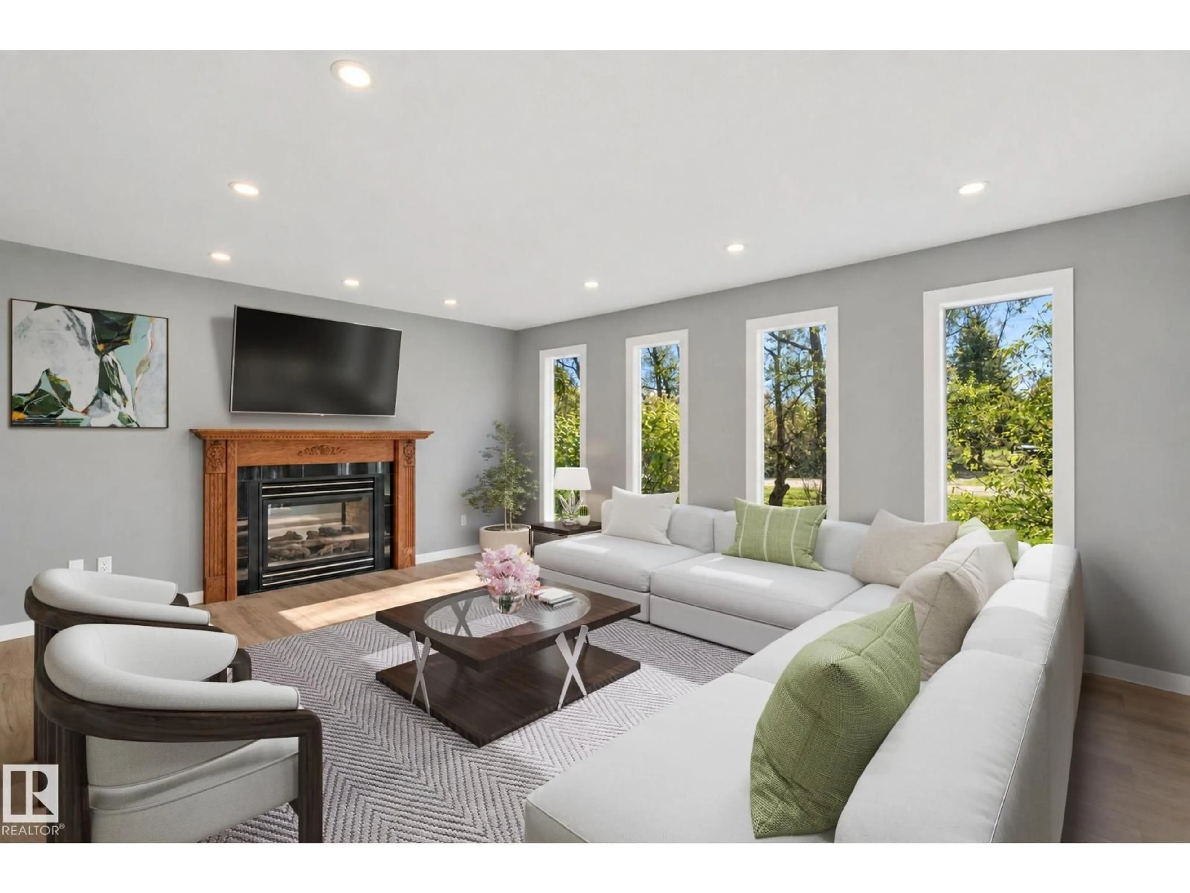 Living room with furniture, unknown for 52414 - 2 RGE ROAD 20, Rural Parkland County Alberta T0E0H0