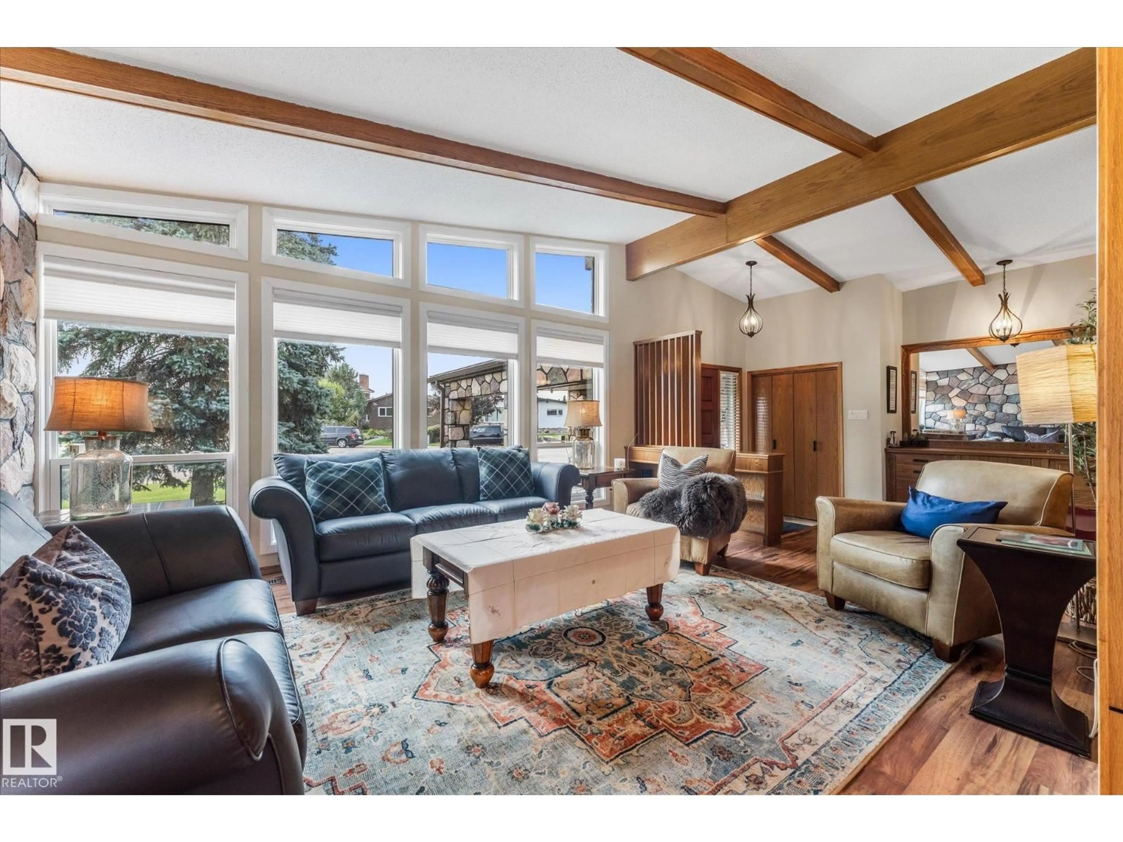Living room with furniture, unknown for 9504 139 AV, Edmonton Alberta T5E5Z8