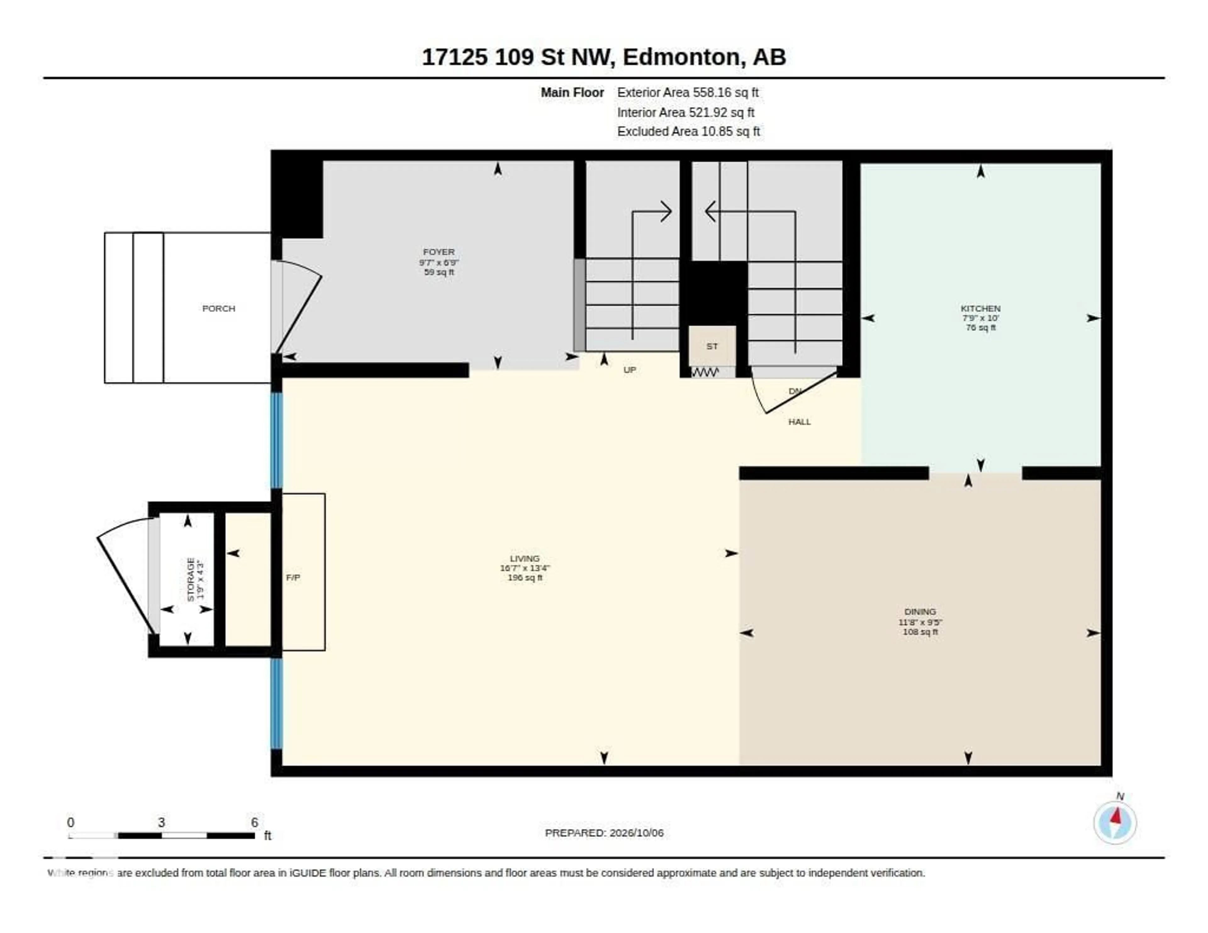Floor plan for 17125 109 ST, Edmonton Alberta T5X3E2