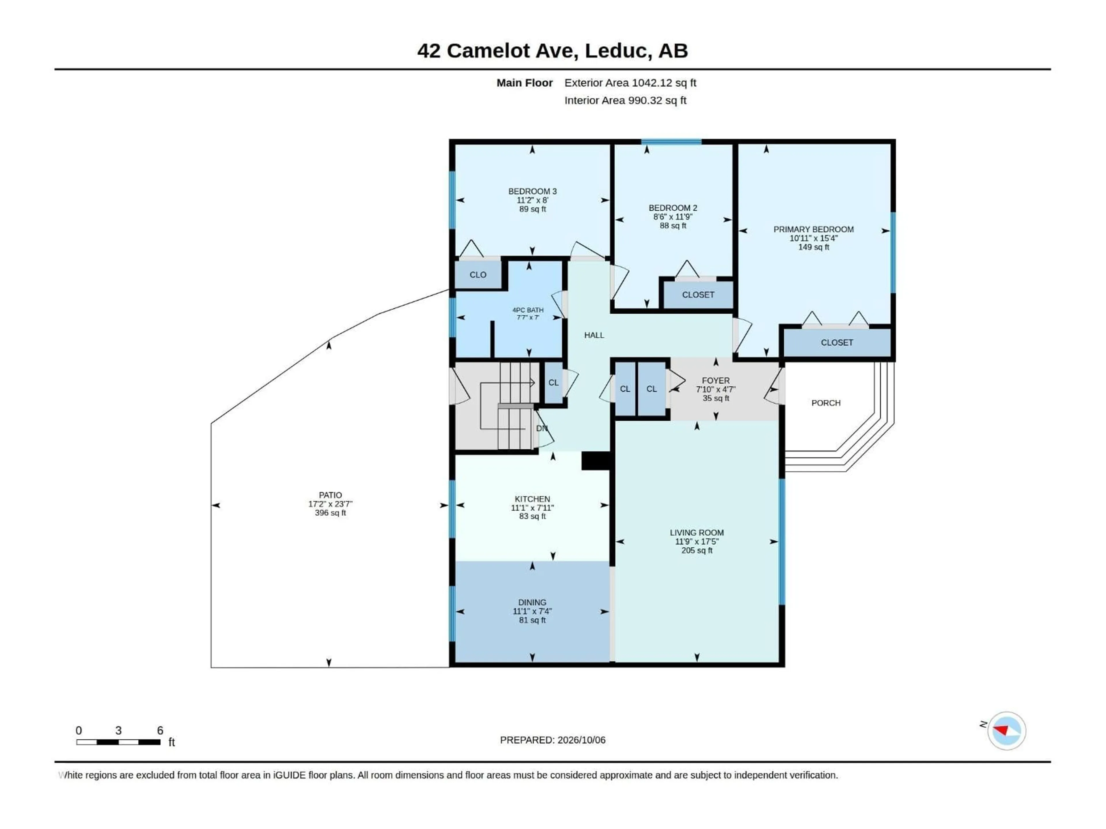 Floor plan for 42 CAMELOT AV, Leduc Alberta T9E4M2