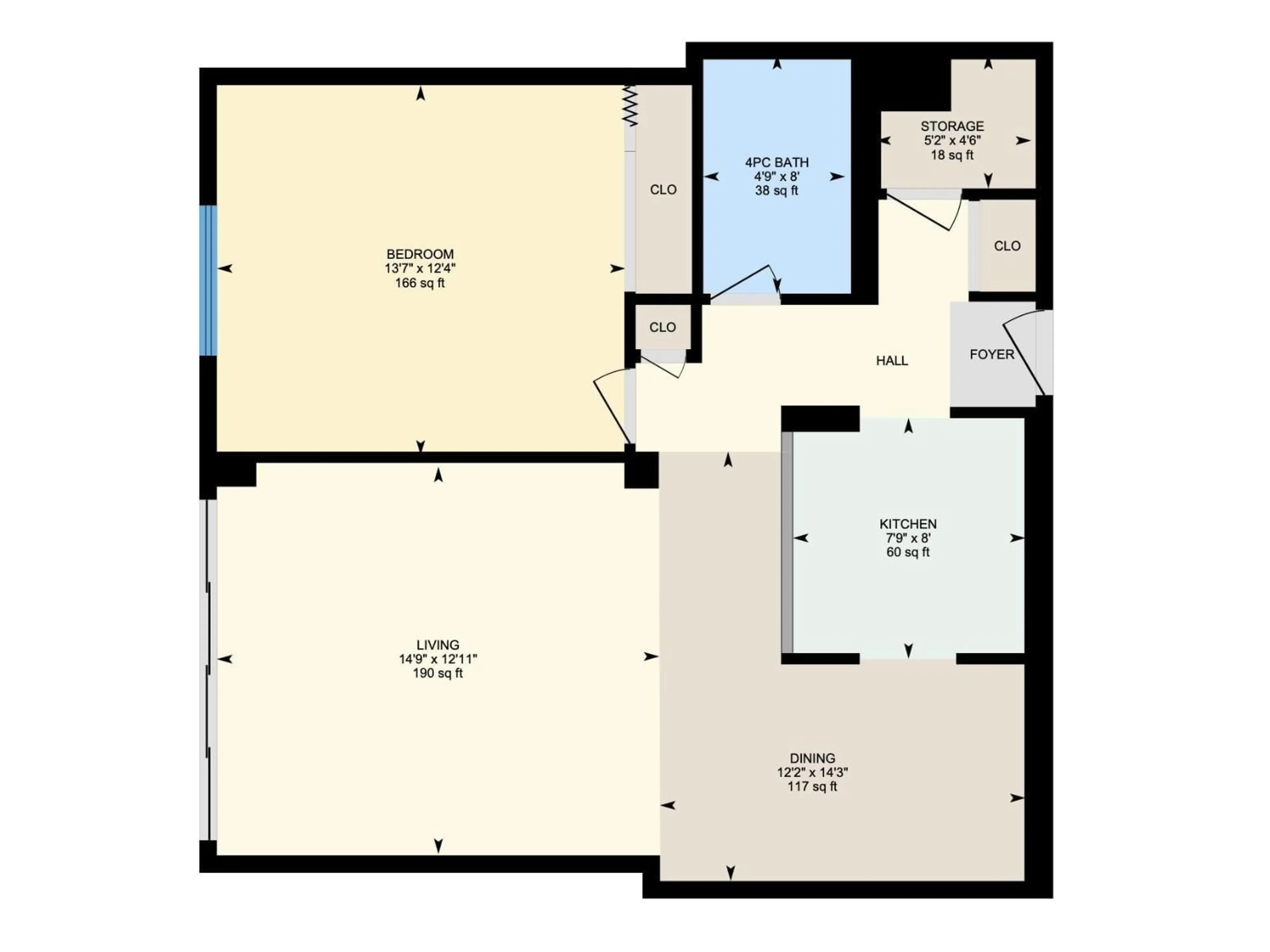 Floor plan for 1704 - 9835 113 ST, Edmonton Alberta T5K1N4