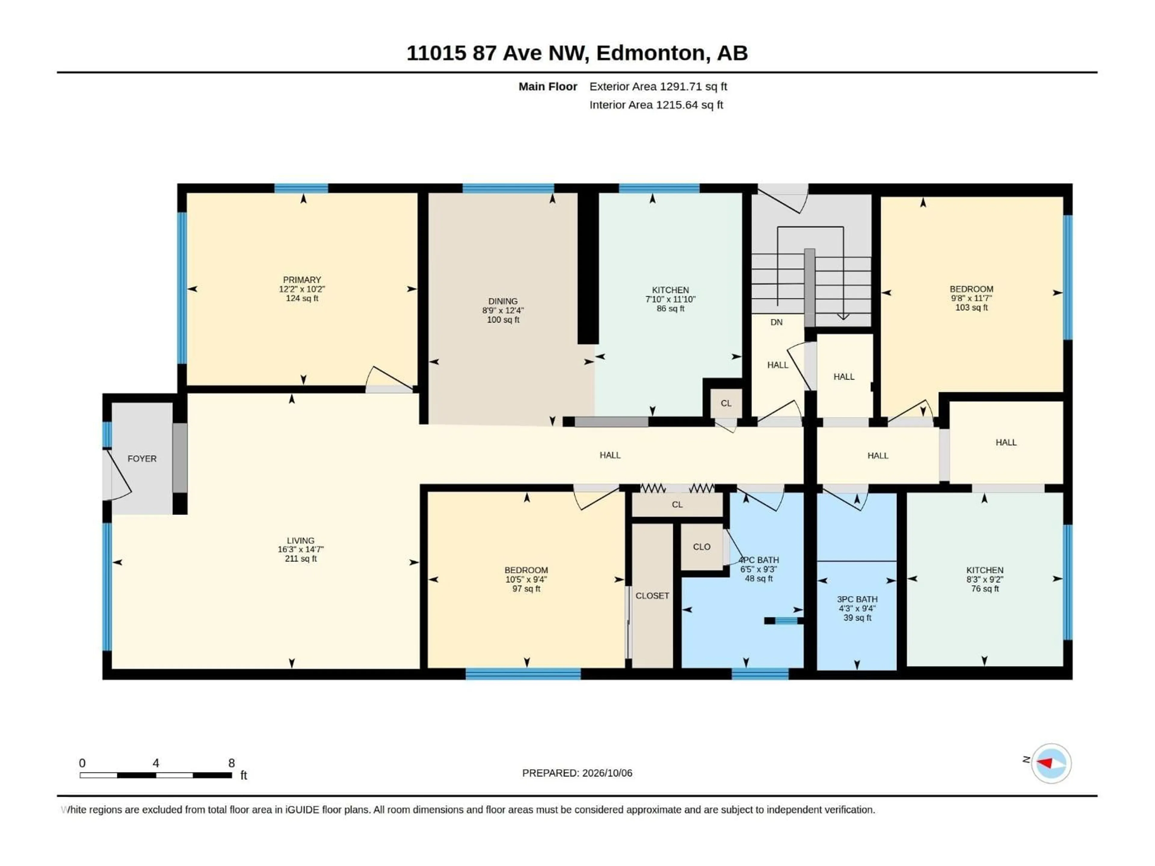 Floor plan for NW - 11015 87 AV, Edmonton Alberta T6G0X5
