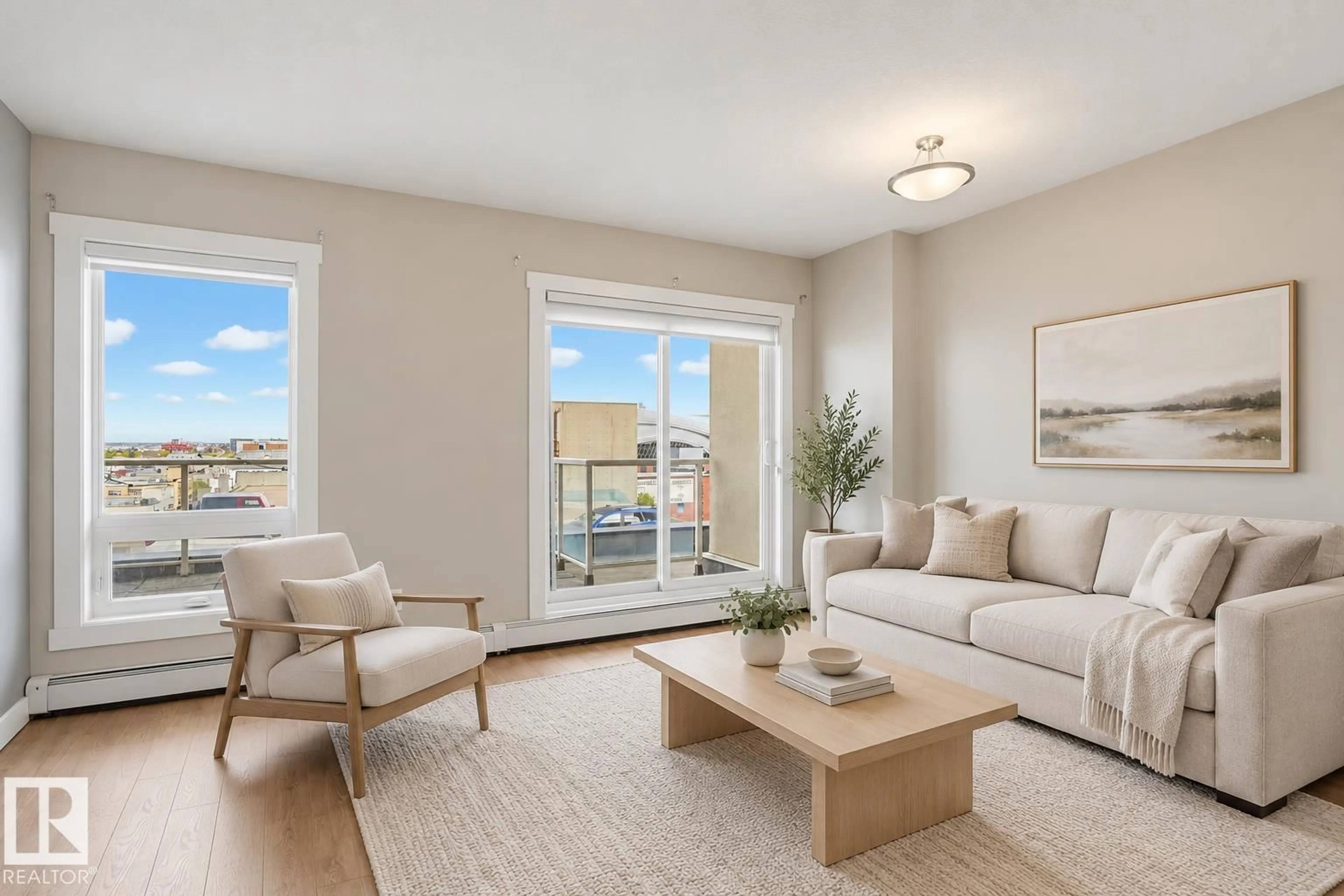 Living room with furniture, unknown for 603 - 10226 104 ST NW, Edmonton Alberta T5J1B8