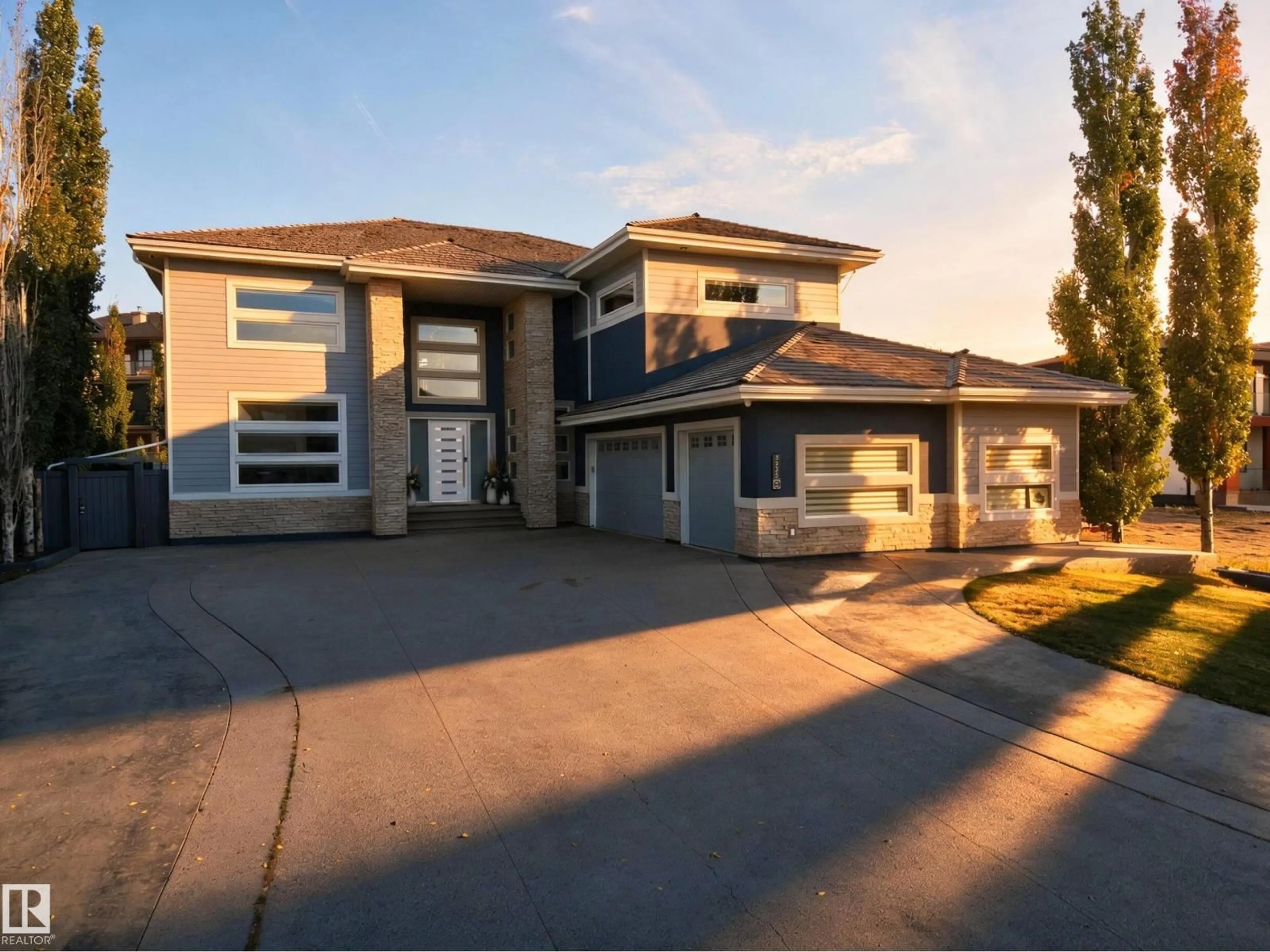 Home with vinyl exterior material, street for 5935 30 ST, Rural Leduc County Alberta T4X0X4