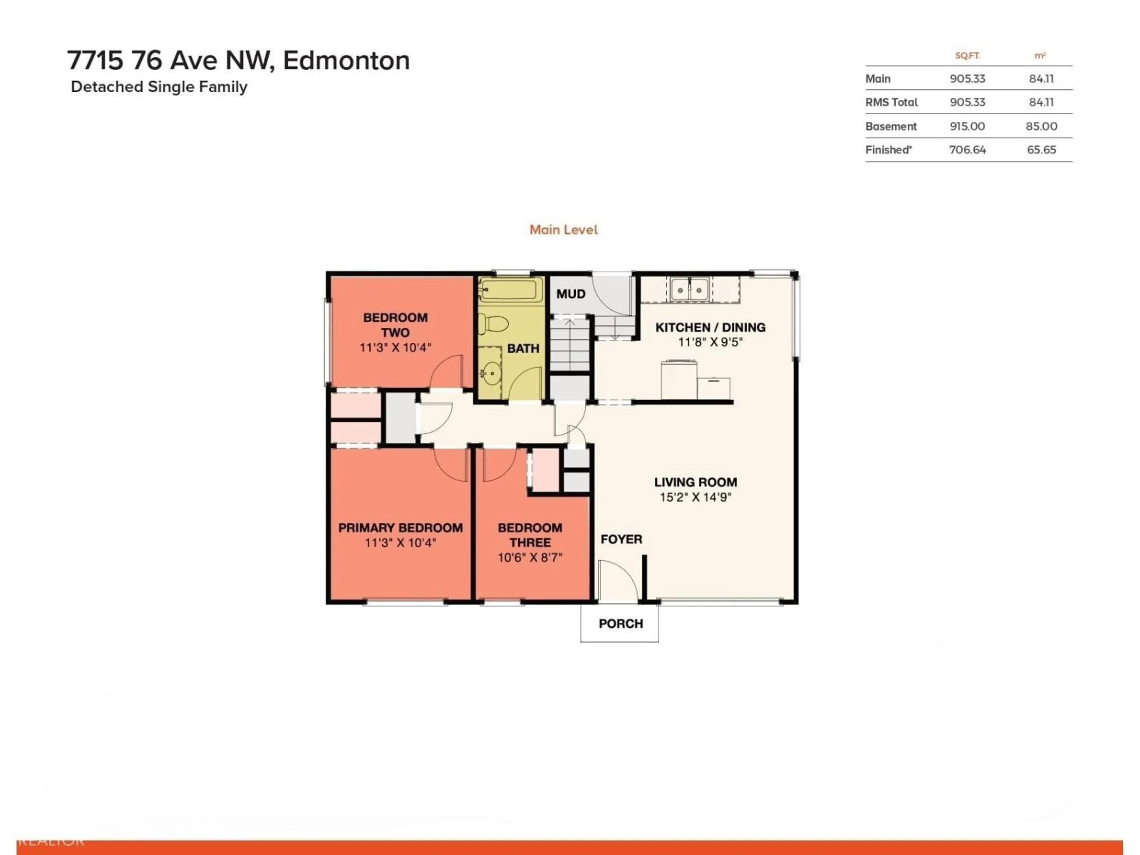 Floor plan for 7715 76 AV, Edmonton Alberta T6C0H3