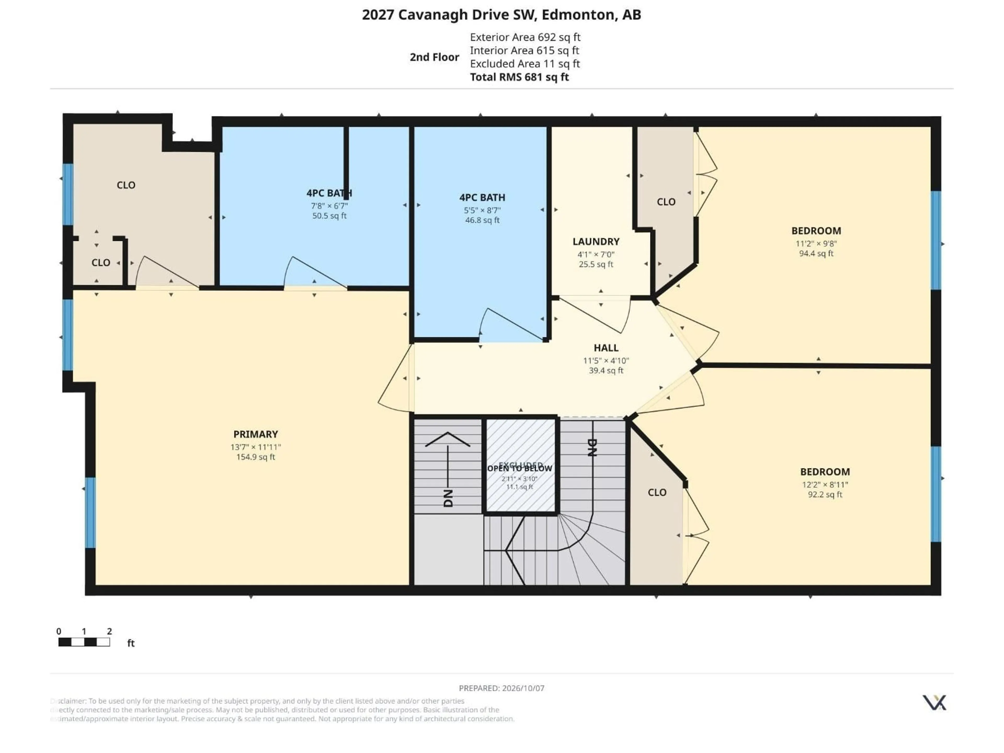 Floor plan for 2027 CAVANAGH DR, Edmonton Alberta T6W3M7