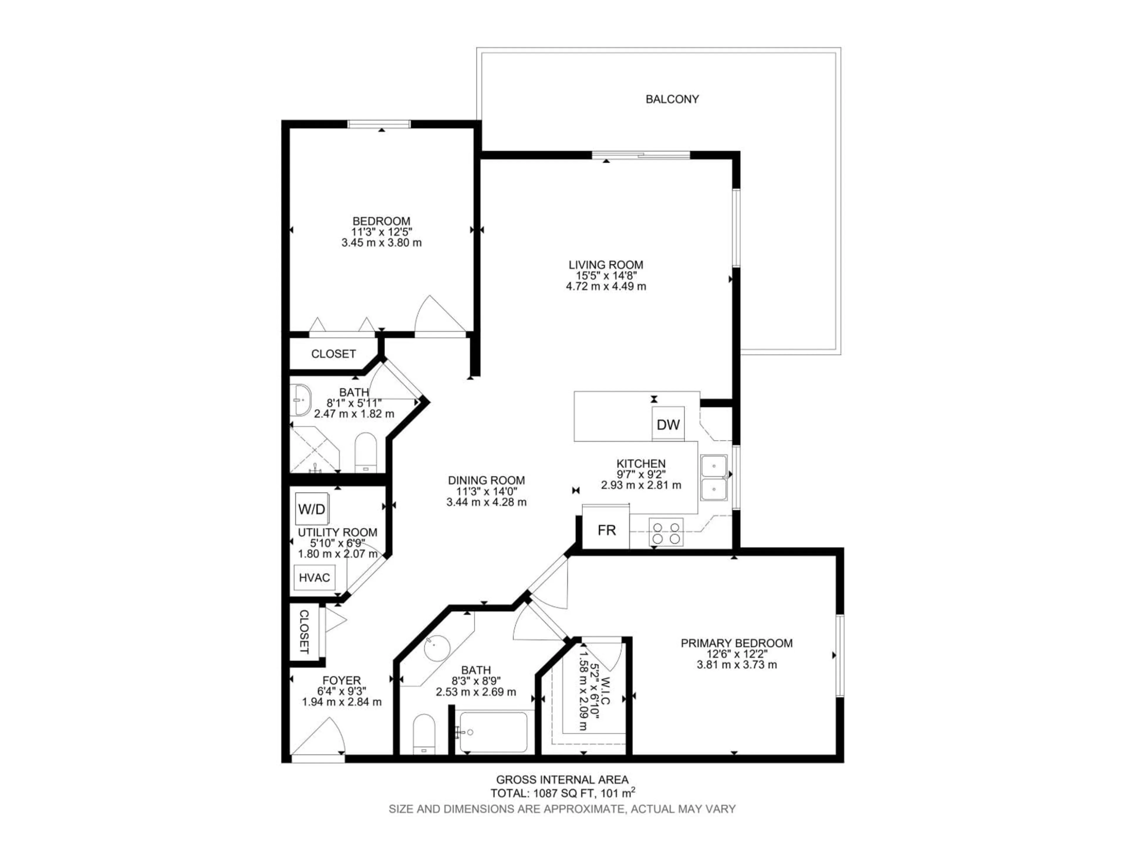 Floor plan for #212 - 13005 140 AV, Edmonton Alberta T6V1X1