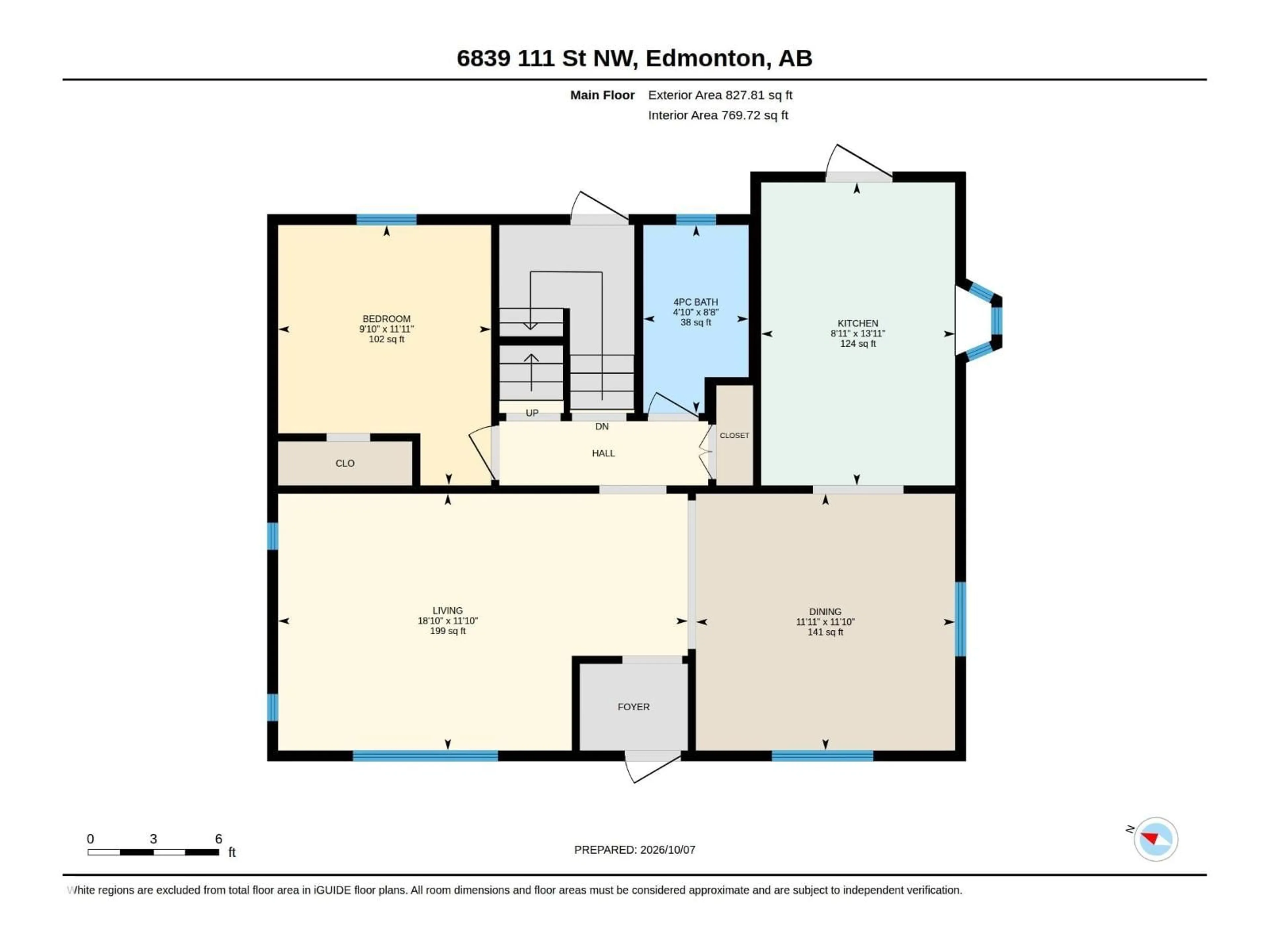 Floor plan for 6839 111 ST, Edmonton Alberta T6H3G2