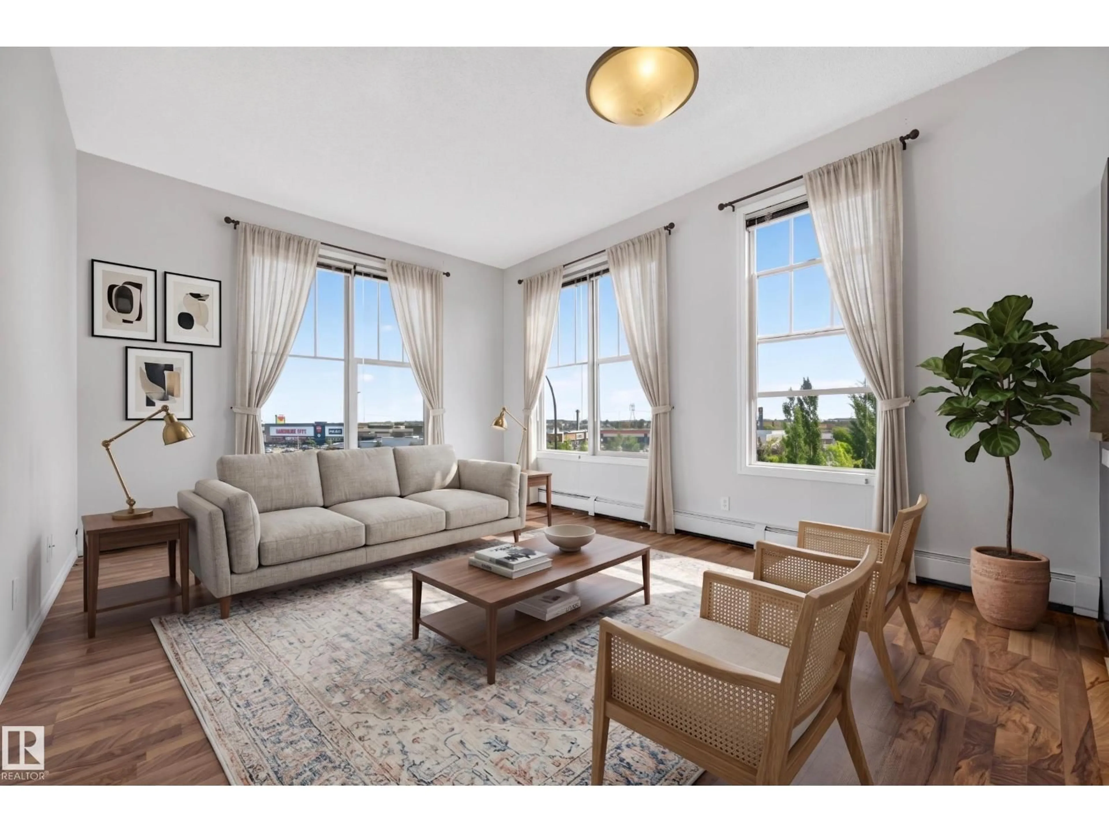 Living room with furniture, unknown for #406 - 105 AMBLESIDE DR, Edmonton Alberta T6W0J4