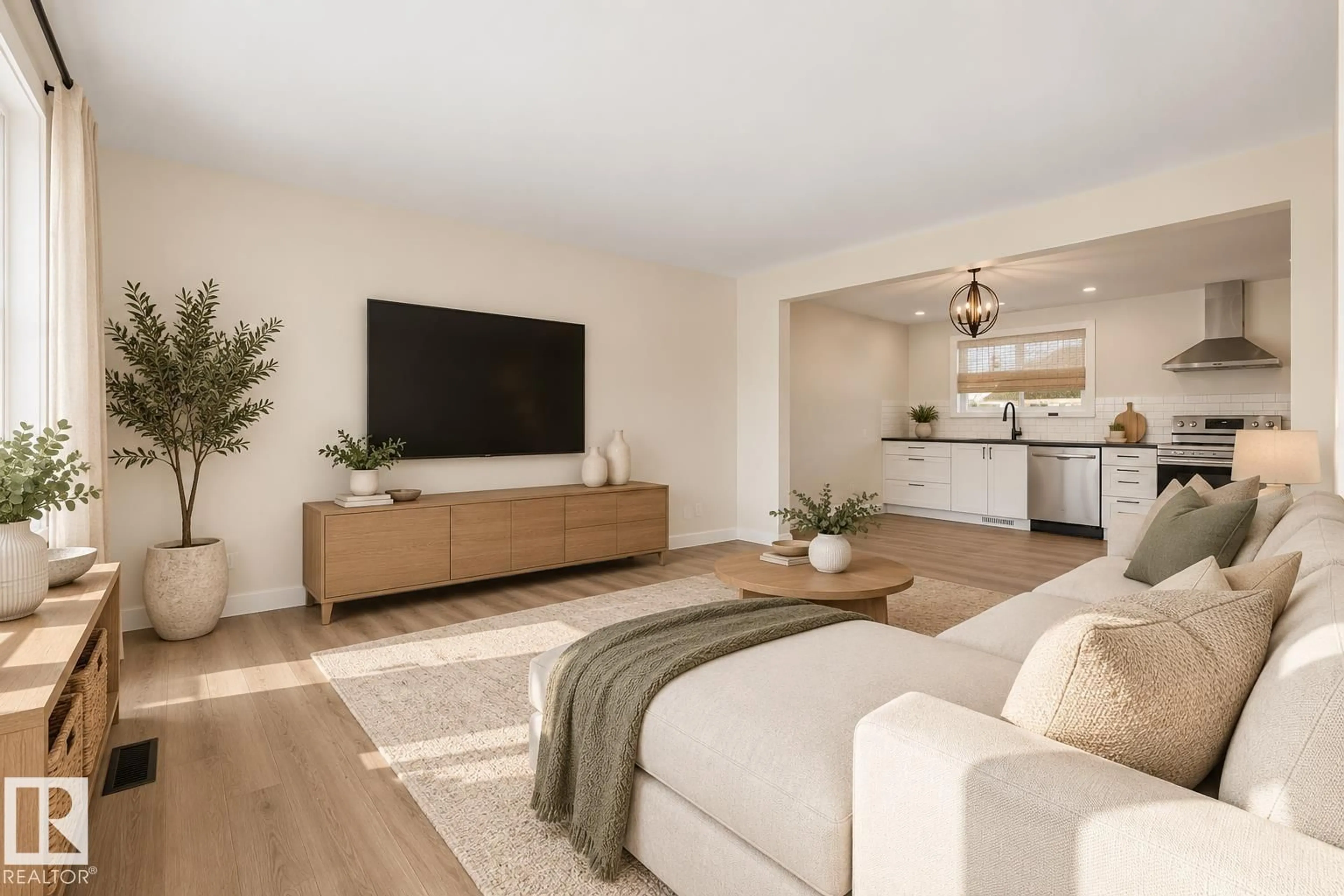 Living room with furniture, unknown for NW - 8914 162 ST, Edmonton Alberta T5R2M4