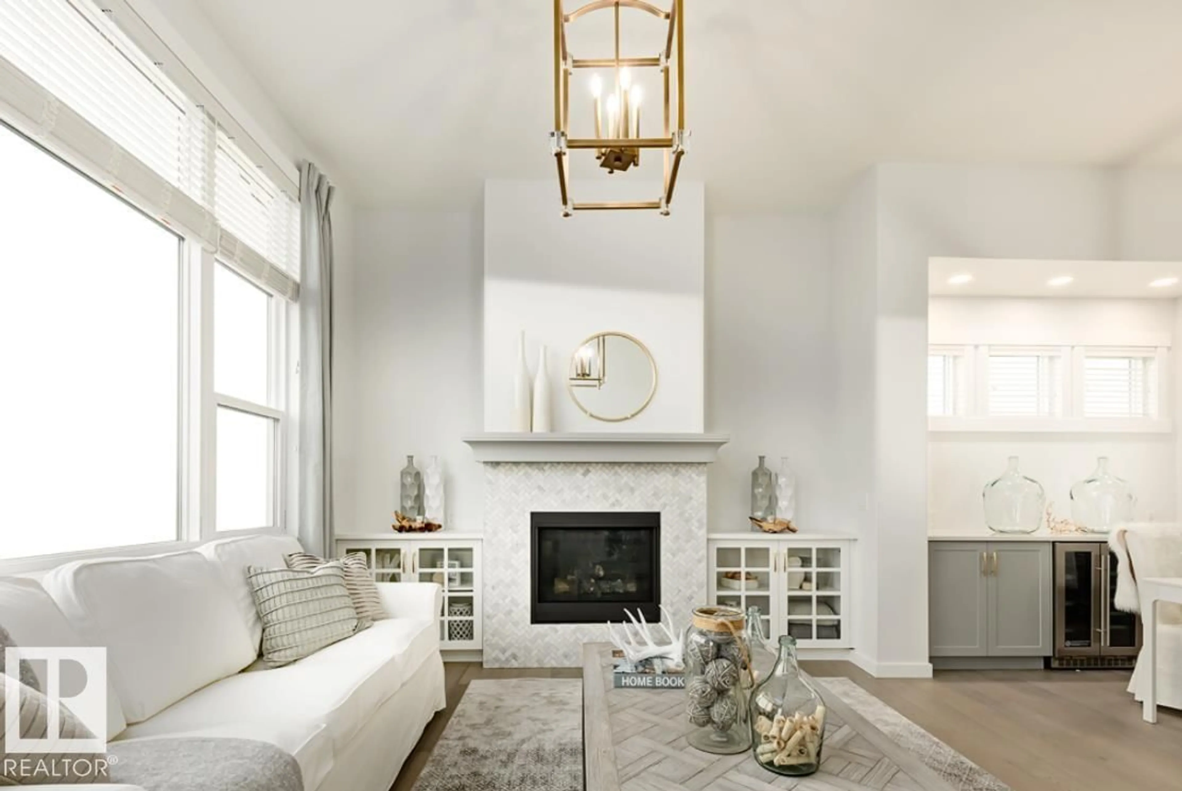 Living room with furniture, ceramic/tile floor for 108 REDPOLL WYND, St. Albert Alberta T8N8G4