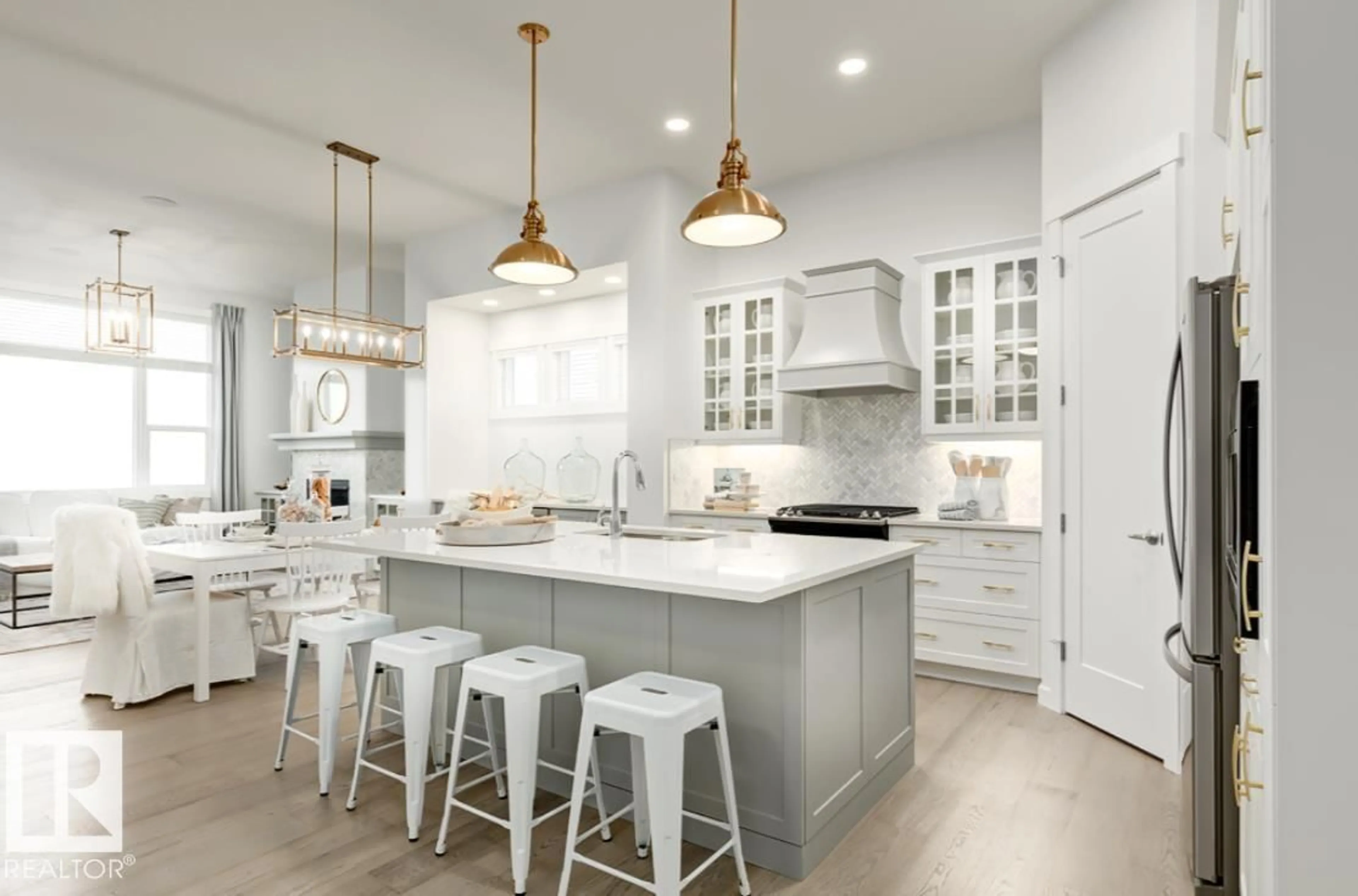 Contemporary kitchen, ceramic/tile floor for 108 REDPOLL WYND, St. Albert Alberta T8N8G4