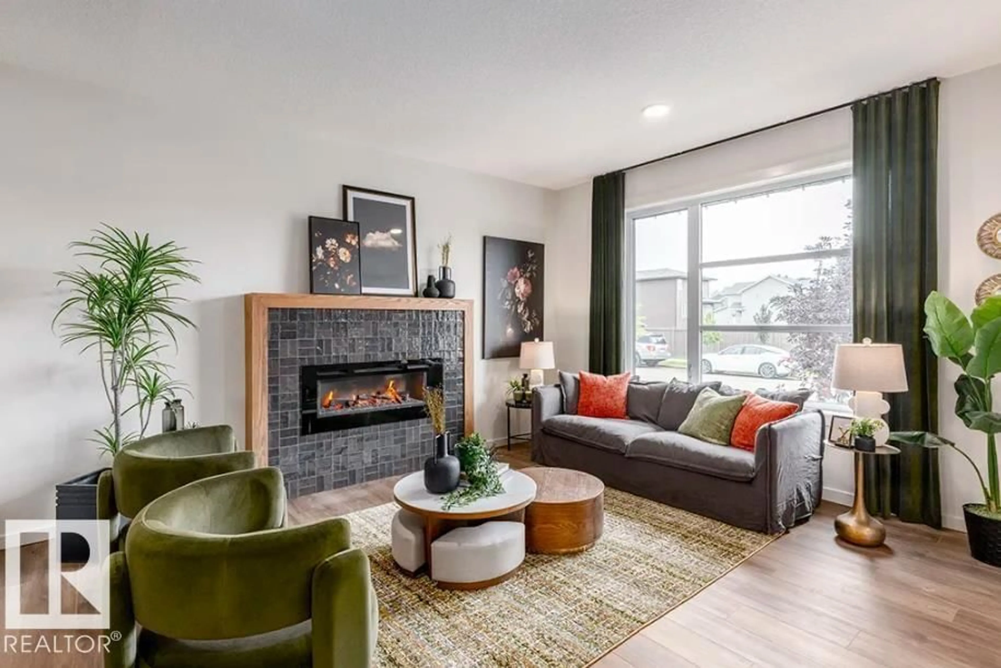 Living room with furniture, unknown for NW - 20907 25 AV, Edmonton Alberta T6M2K7