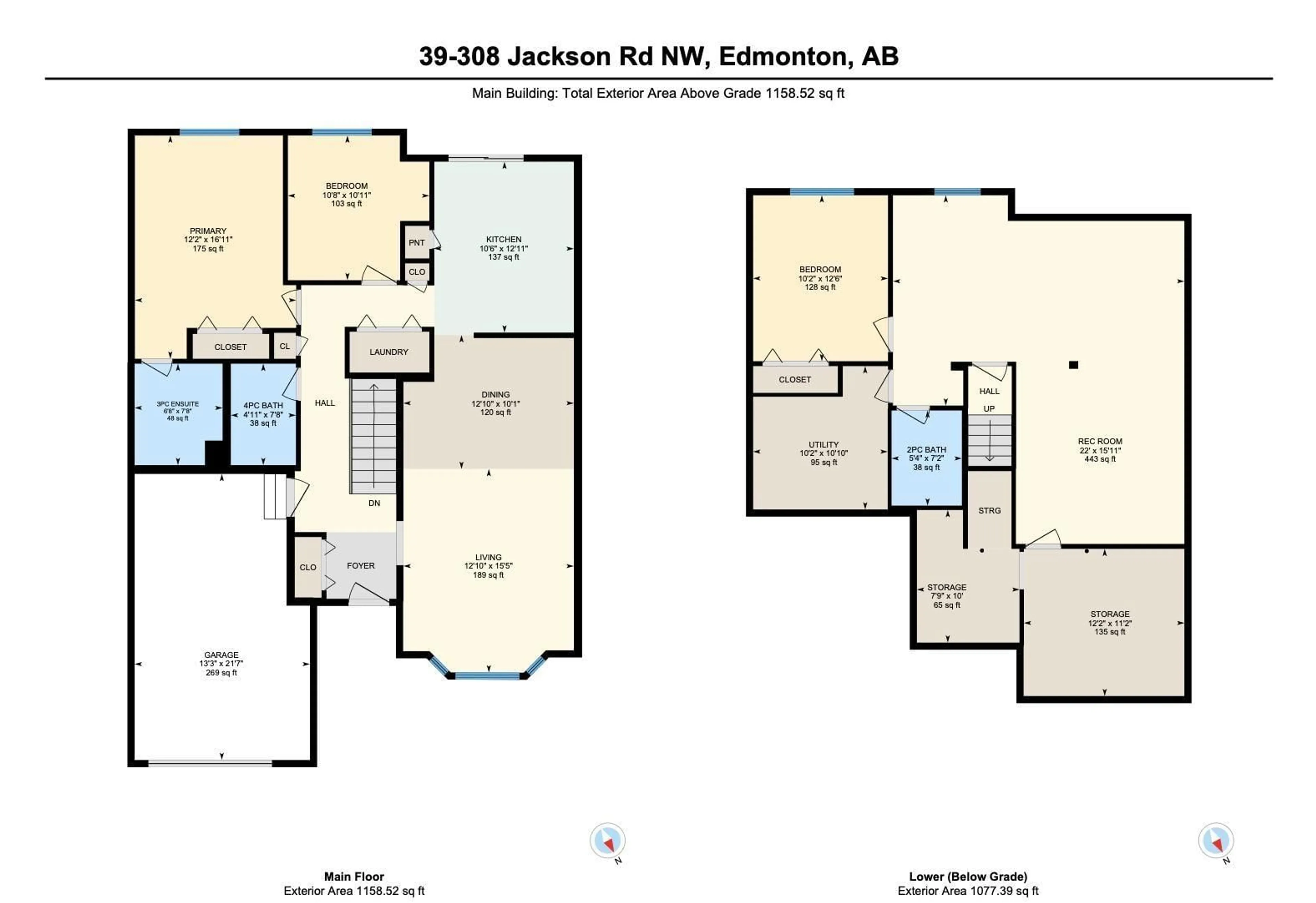 Floor plan for #39 - 308 JACKSON RD, Edmonton Alberta T6L6W1