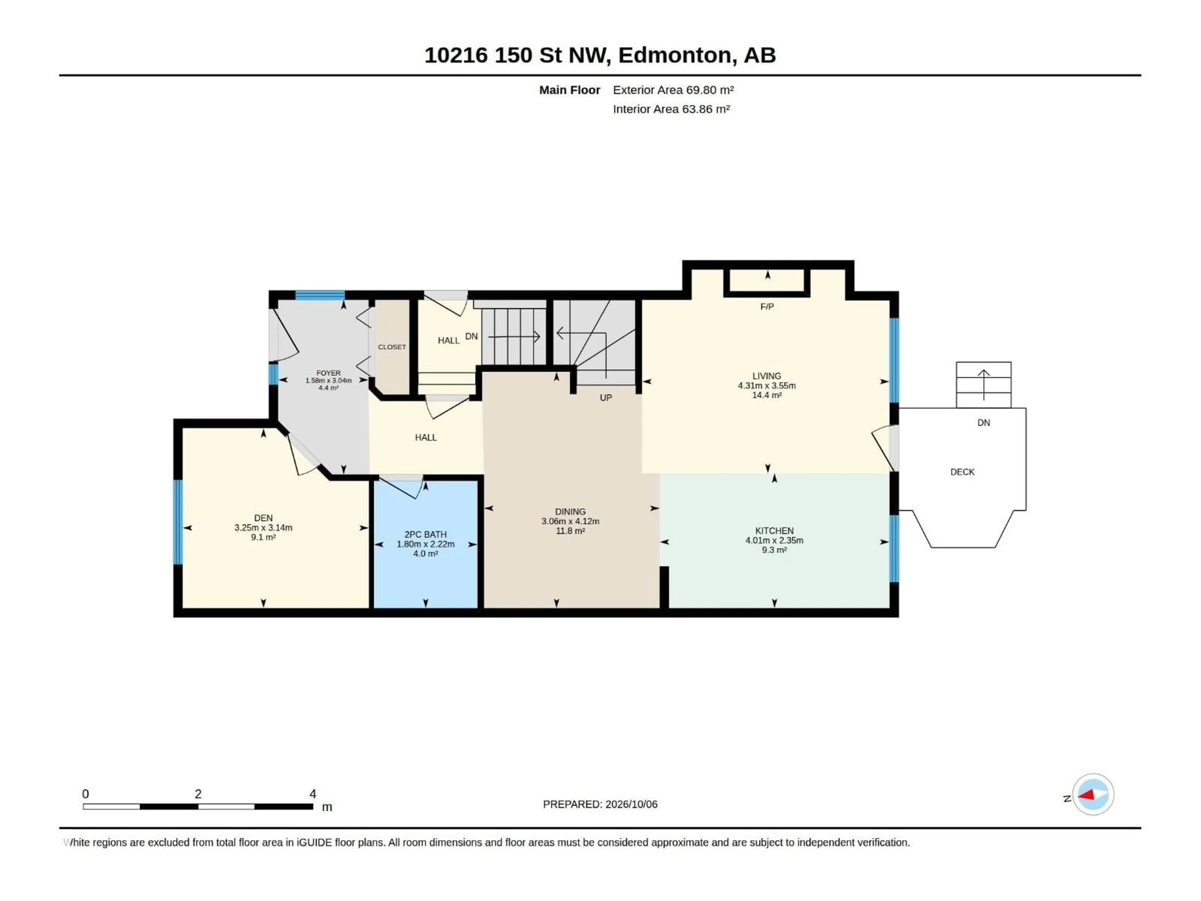 Floor plan for NW - 10216 150 ST, Edmonton Alberta T5P1P3