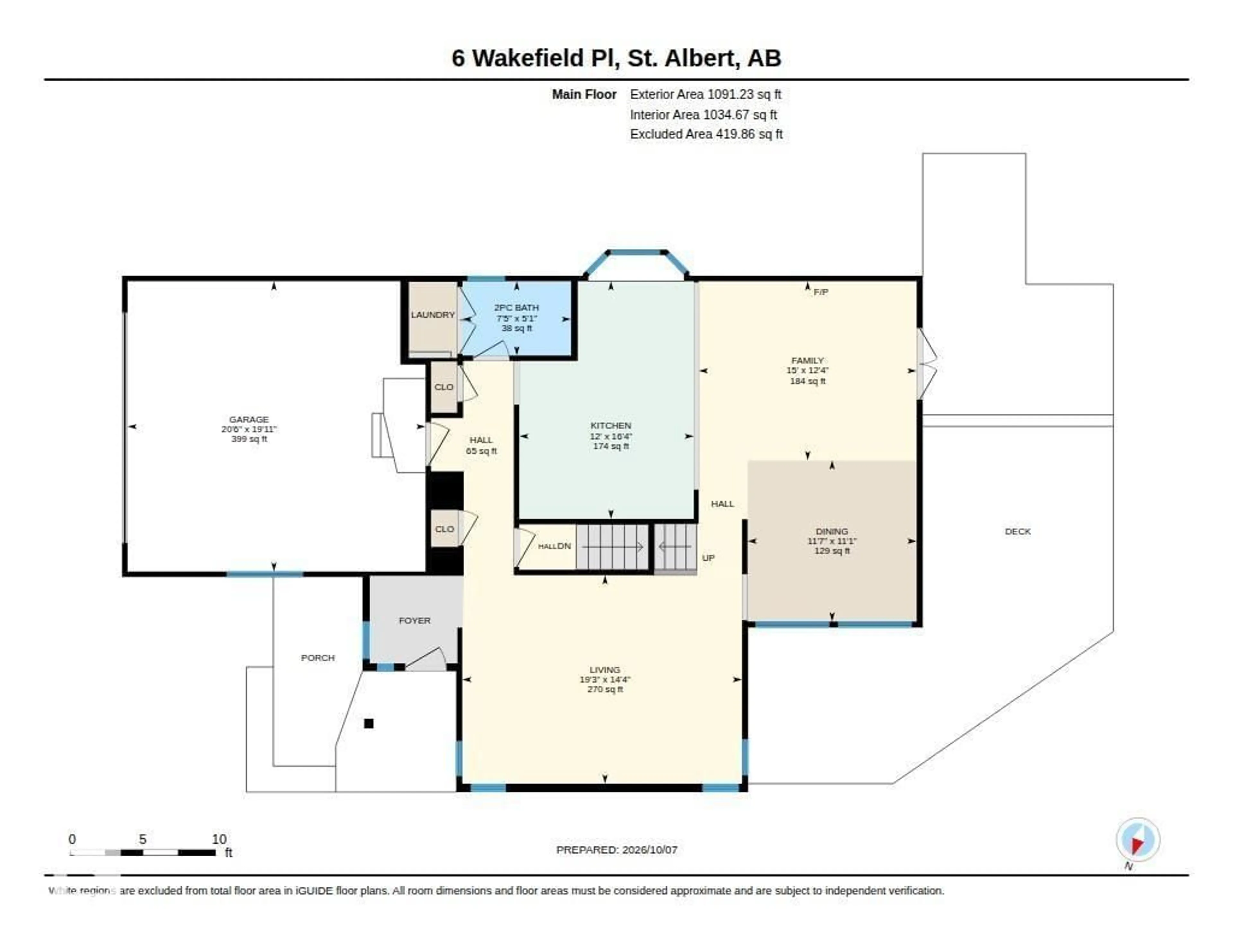 Floor plan for 6 WAKEFIELD PL, St. Albert Alberta T8N3K7