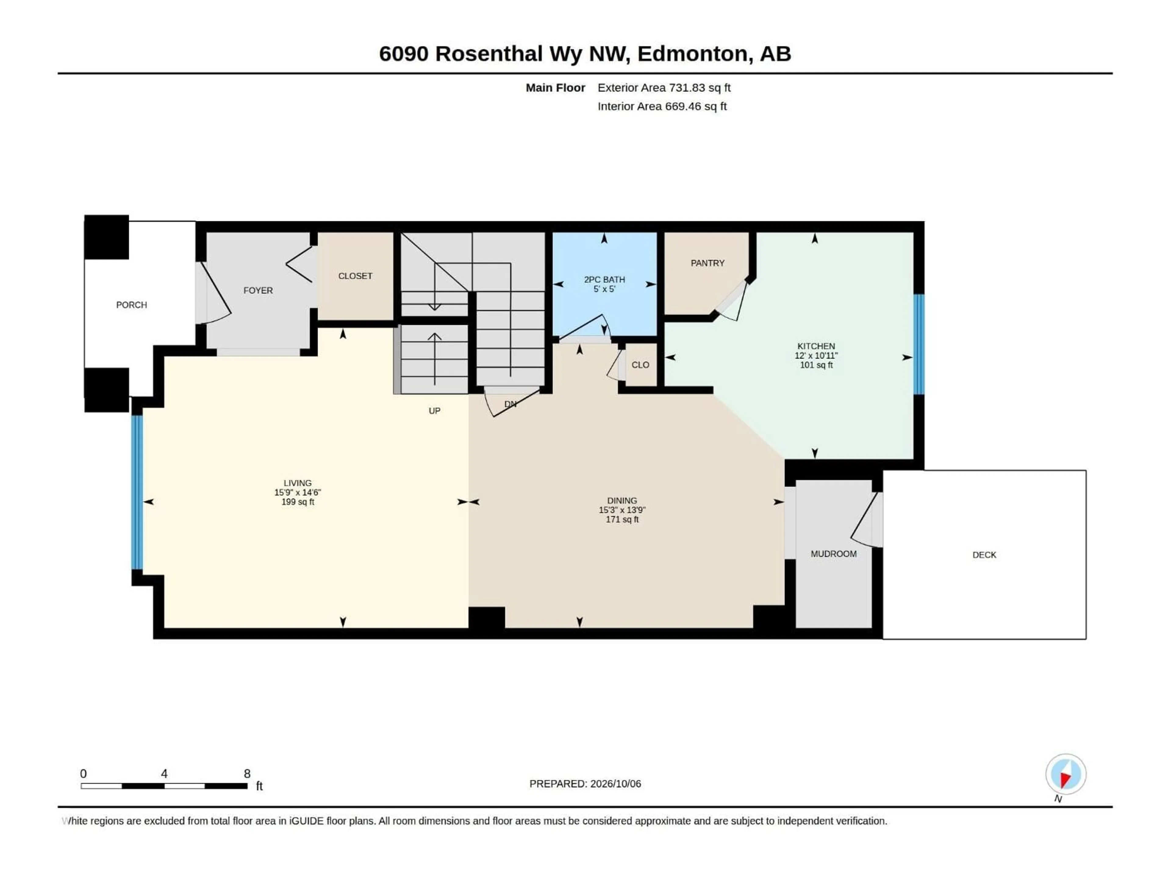 Floor plan for NW - 6090 ROSENTHAL WY, Edmonton Alberta T5T7C9