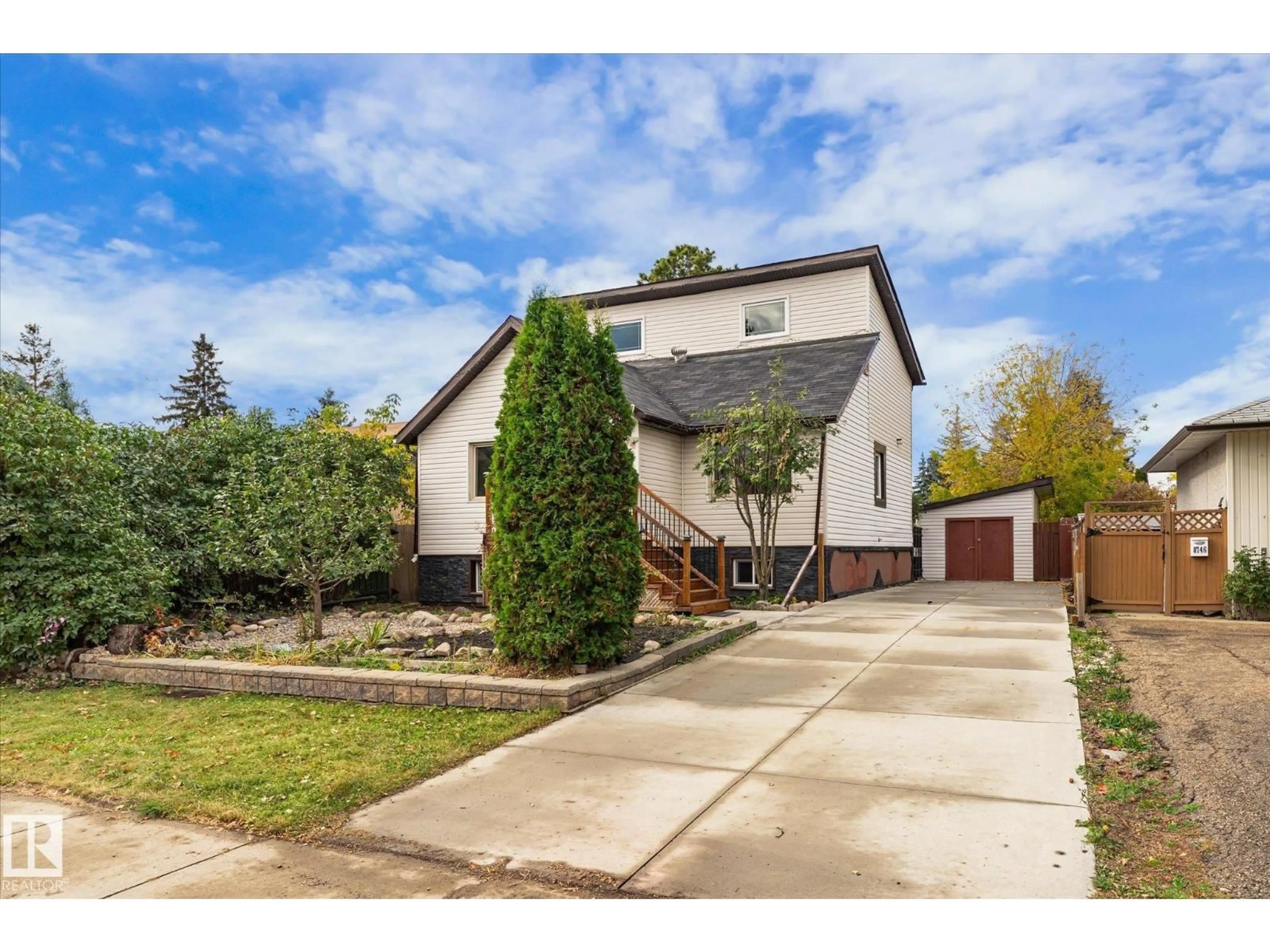 Home with brick exterior material, street for 8742 151 ST, Edmonton Alberta T5R1H9