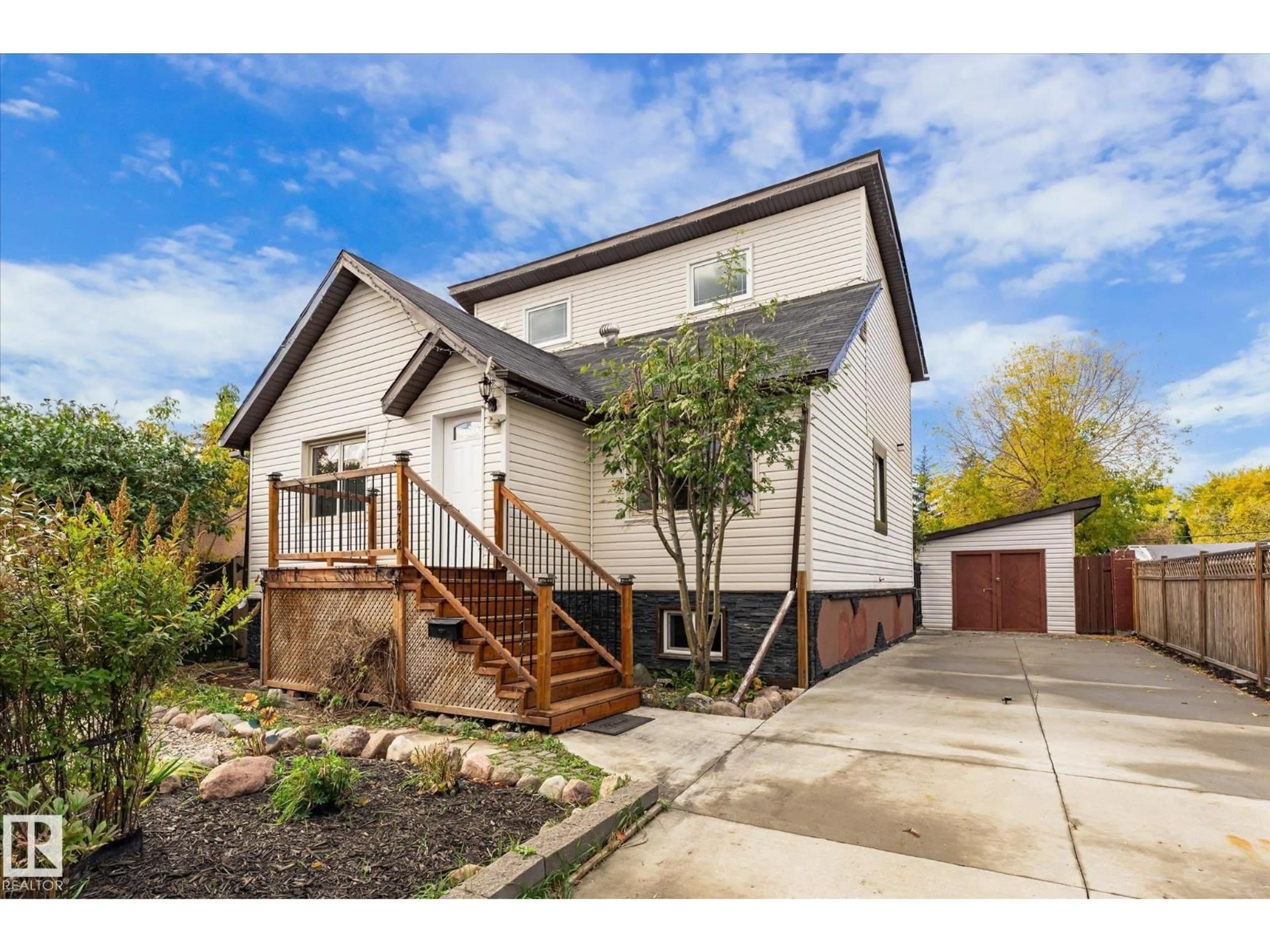 Home with vinyl exterior material, street for 8742 151 ST, Edmonton Alberta T5R1H9
