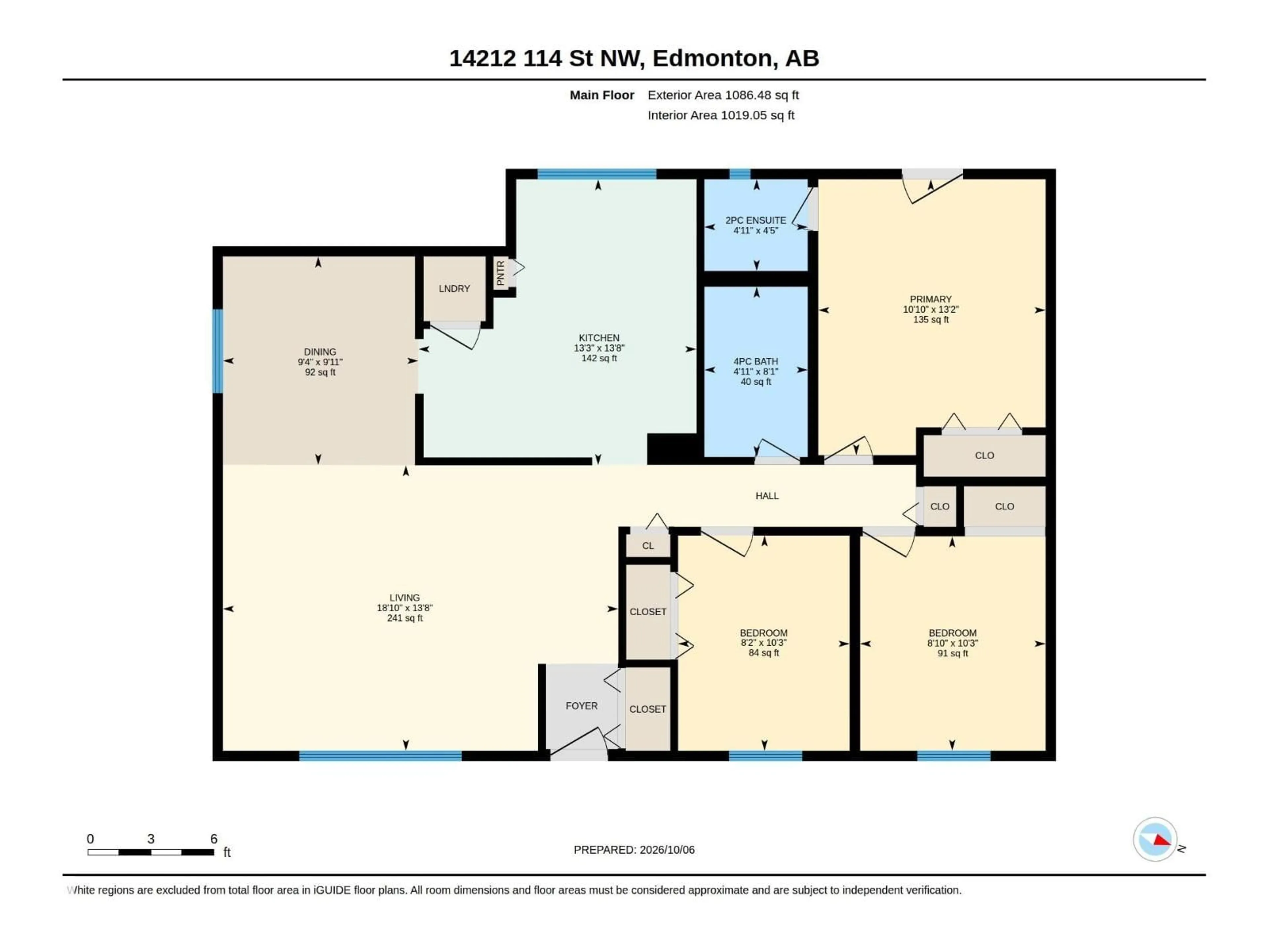 Floor plan for 14212 114 ST, Edmonton Alberta T5X3Z8
