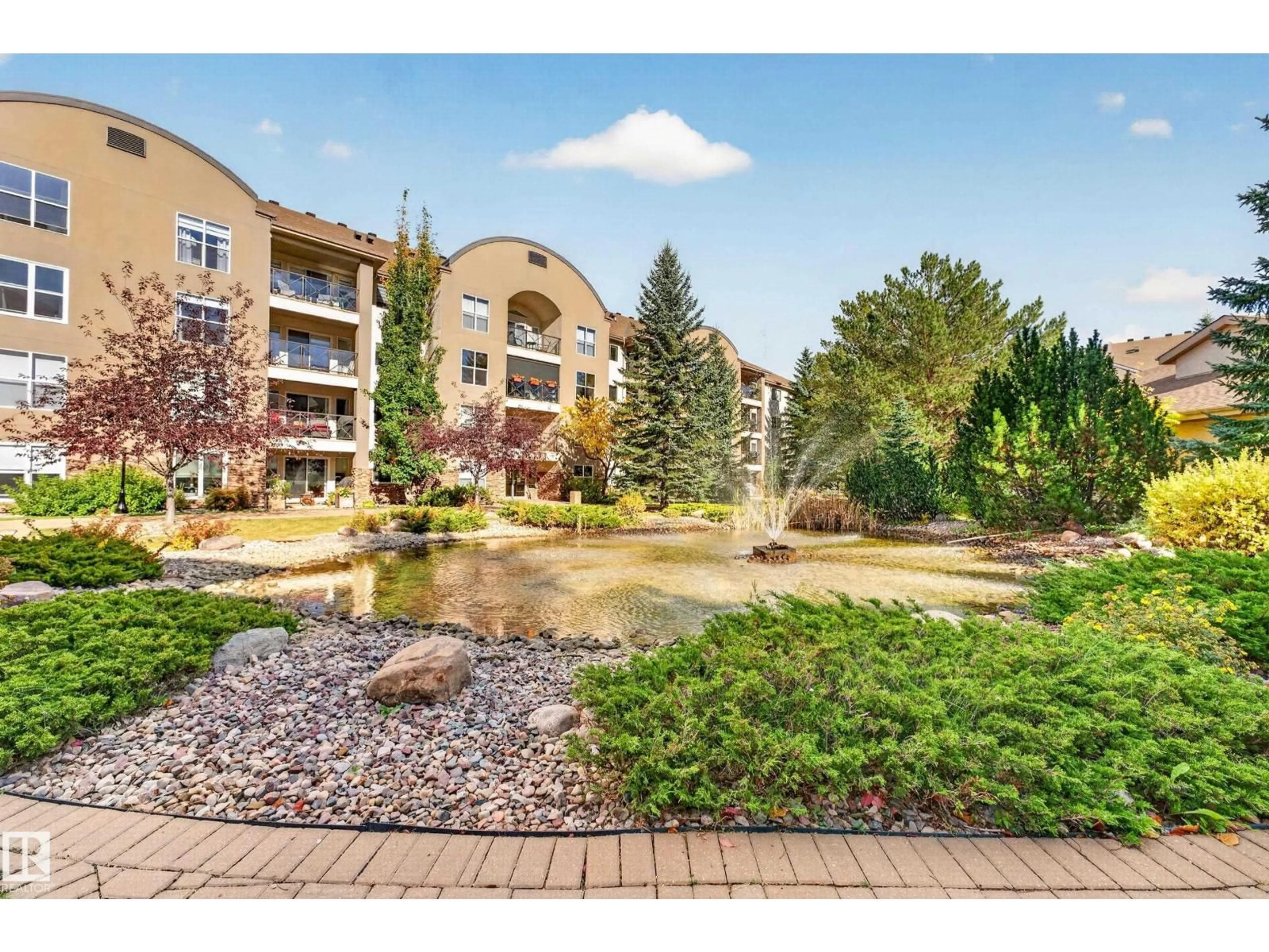 Patio, water/lake/river/ocean view for #306 - 8922 156 ST, Edmonton Alberta T5R5Z3