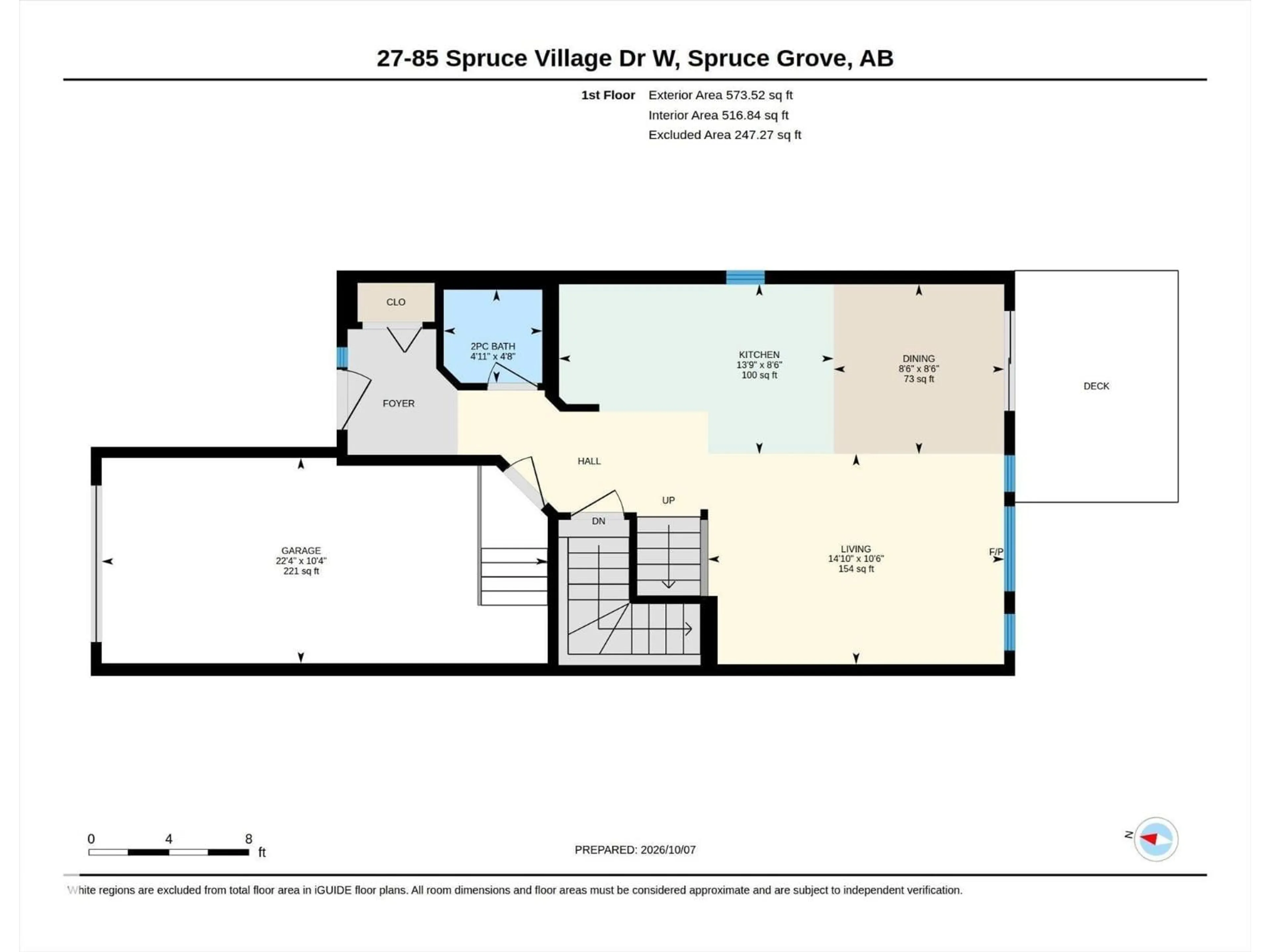 Floor plan for 85 - 27 SPRING VILLAGE DR, Spruce Grove Alberta T7X0L2
