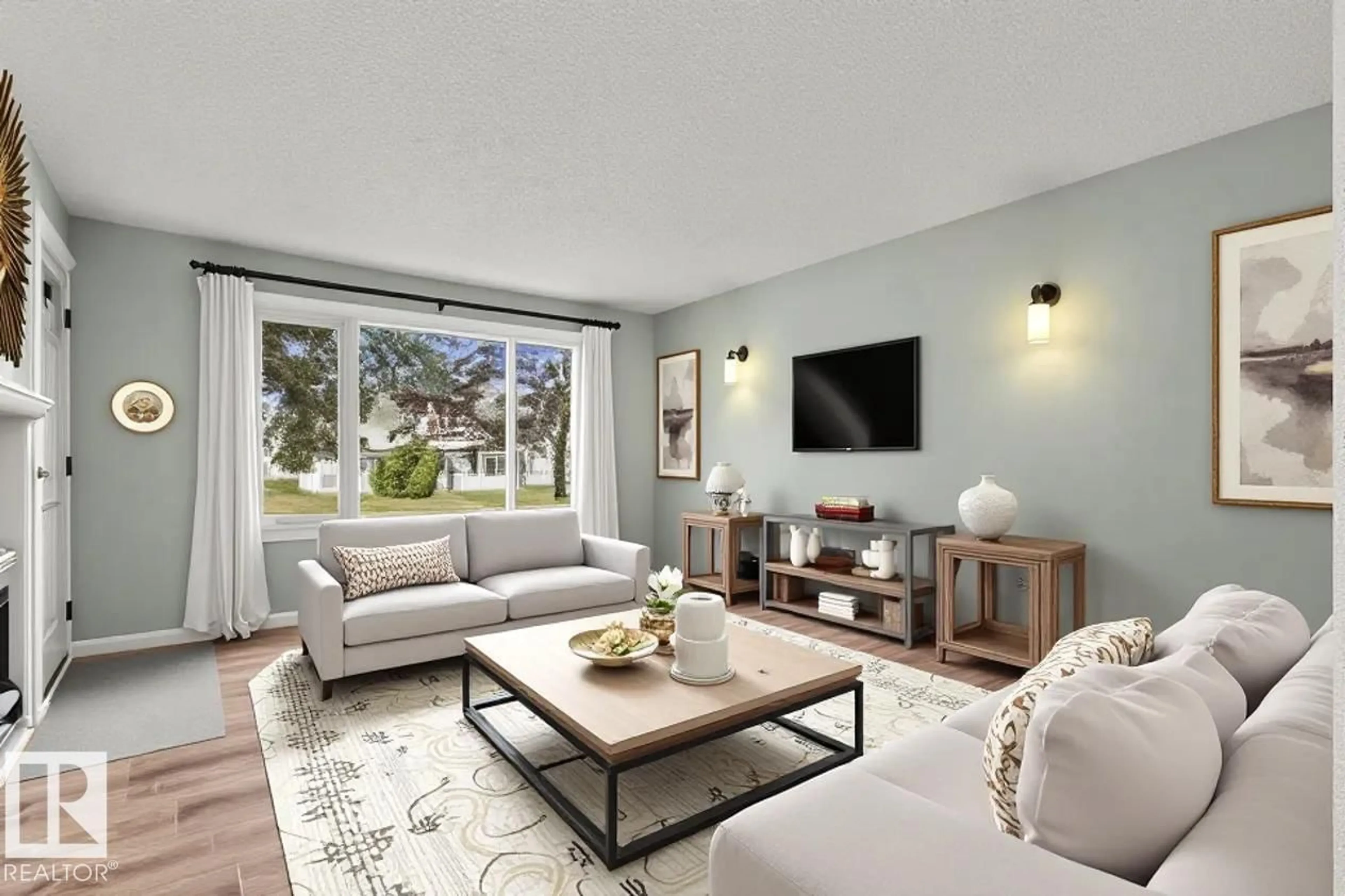 Living room with furniture, unknown for 11343 22 AV, Edmonton Alberta T6J4V8