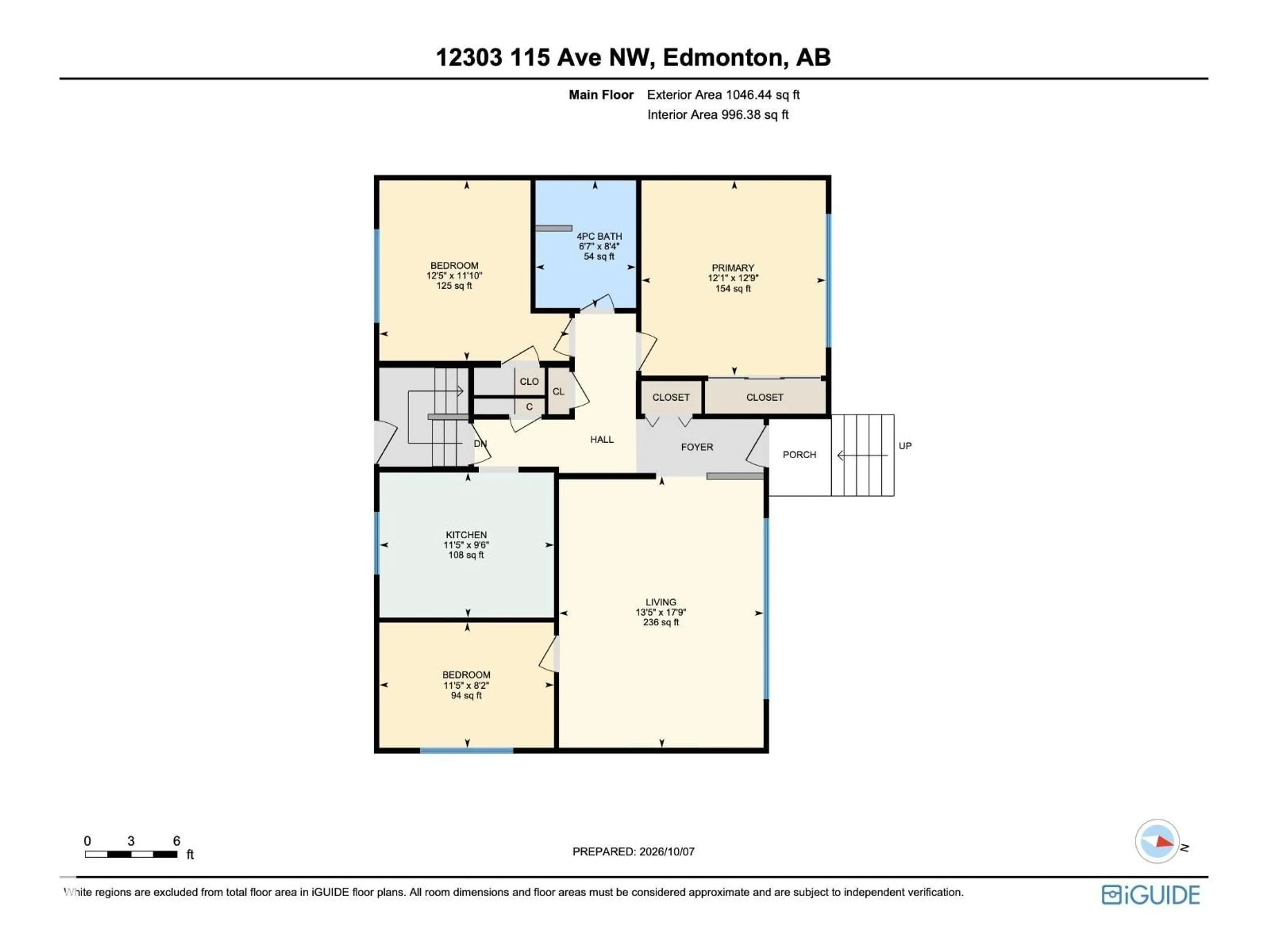 Floor plan for NW - 12303 115 AV, Edmonton Alberta T5M2Z7