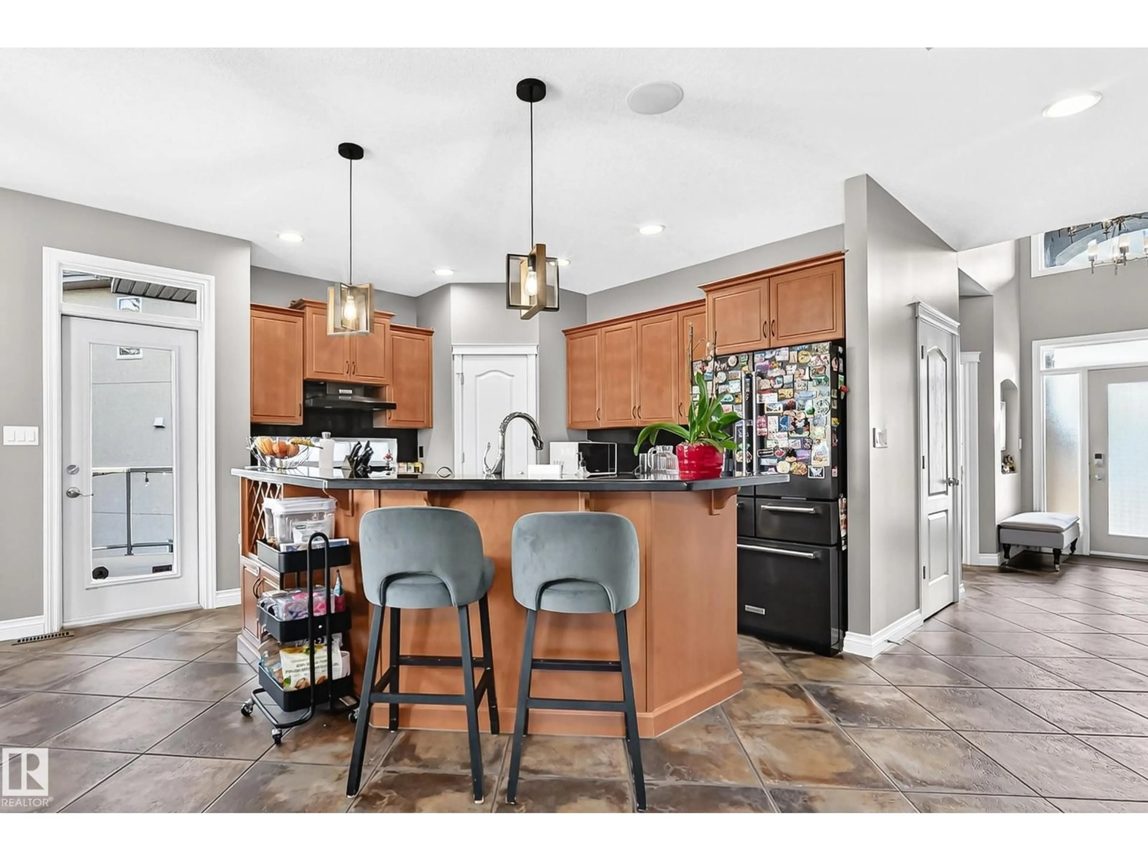 Open concept kitchen, ceramic/tile floor for NW - 2412 TEGLER GREEN, Edmonton Alberta T6R3K2