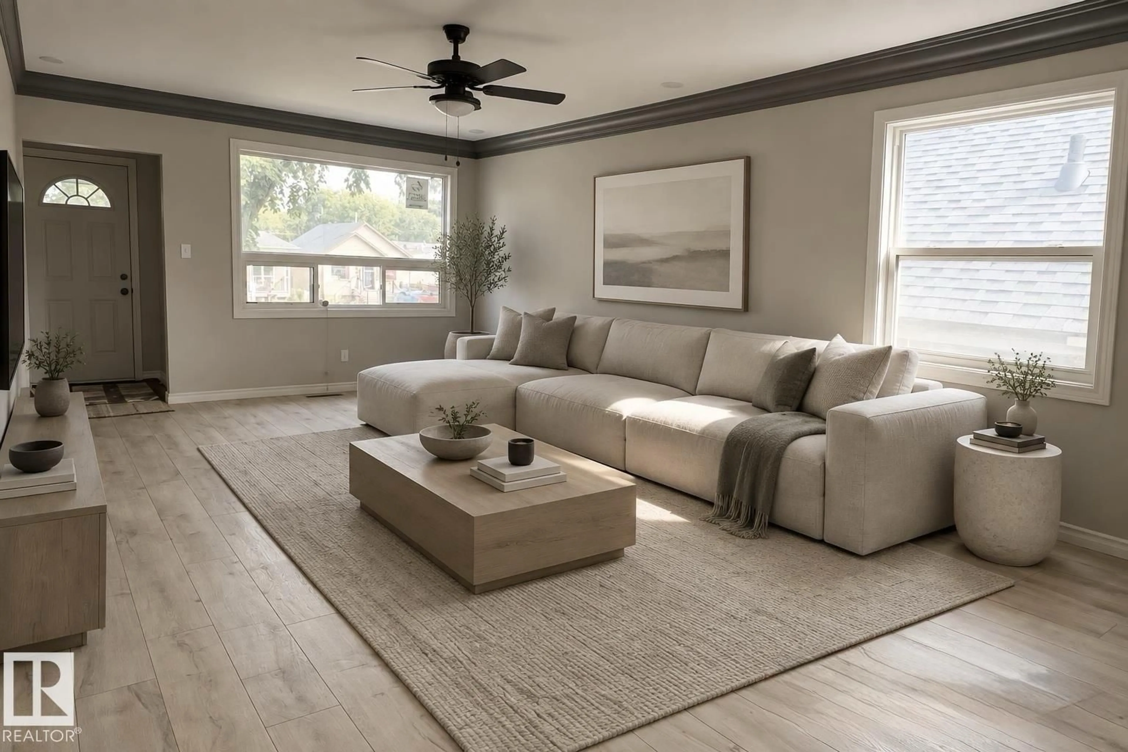 Living room with furniture, unknown for 12764 118 ST, Edmonton Alberta T5E5K8
