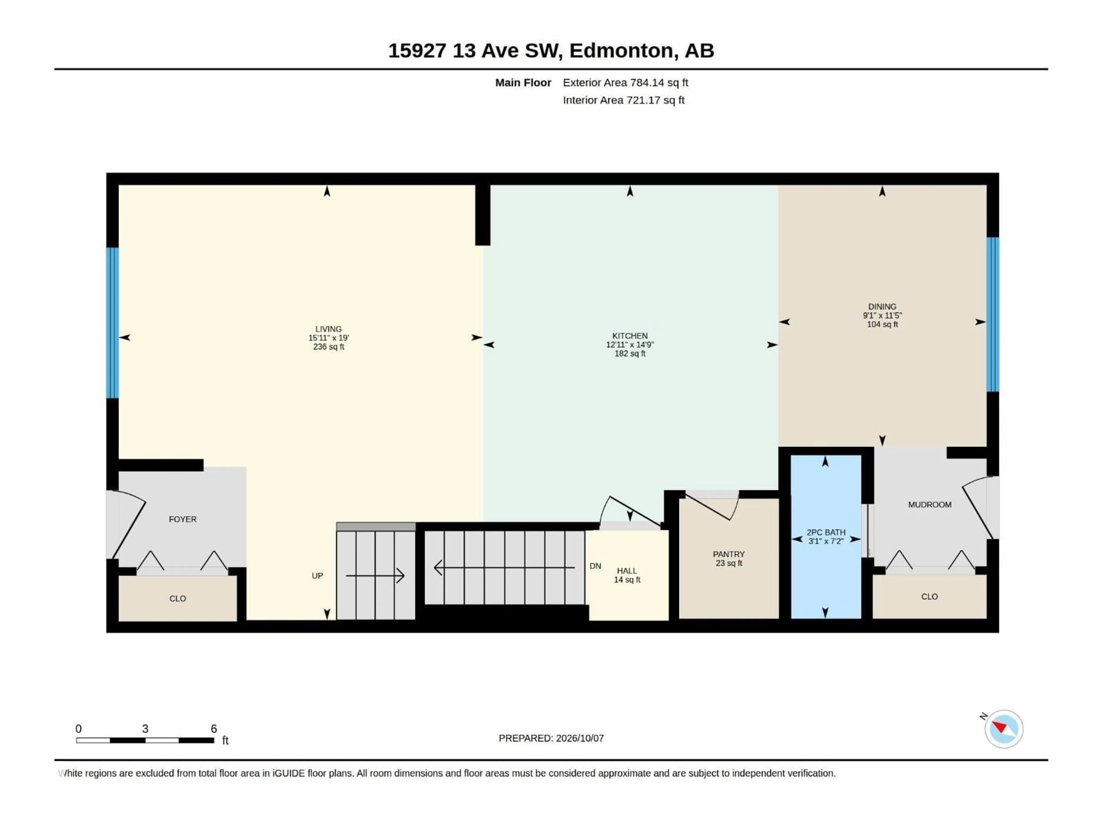 Floor plan for SW - 15927 13 AV, Edmonton Alberta T6W3N6