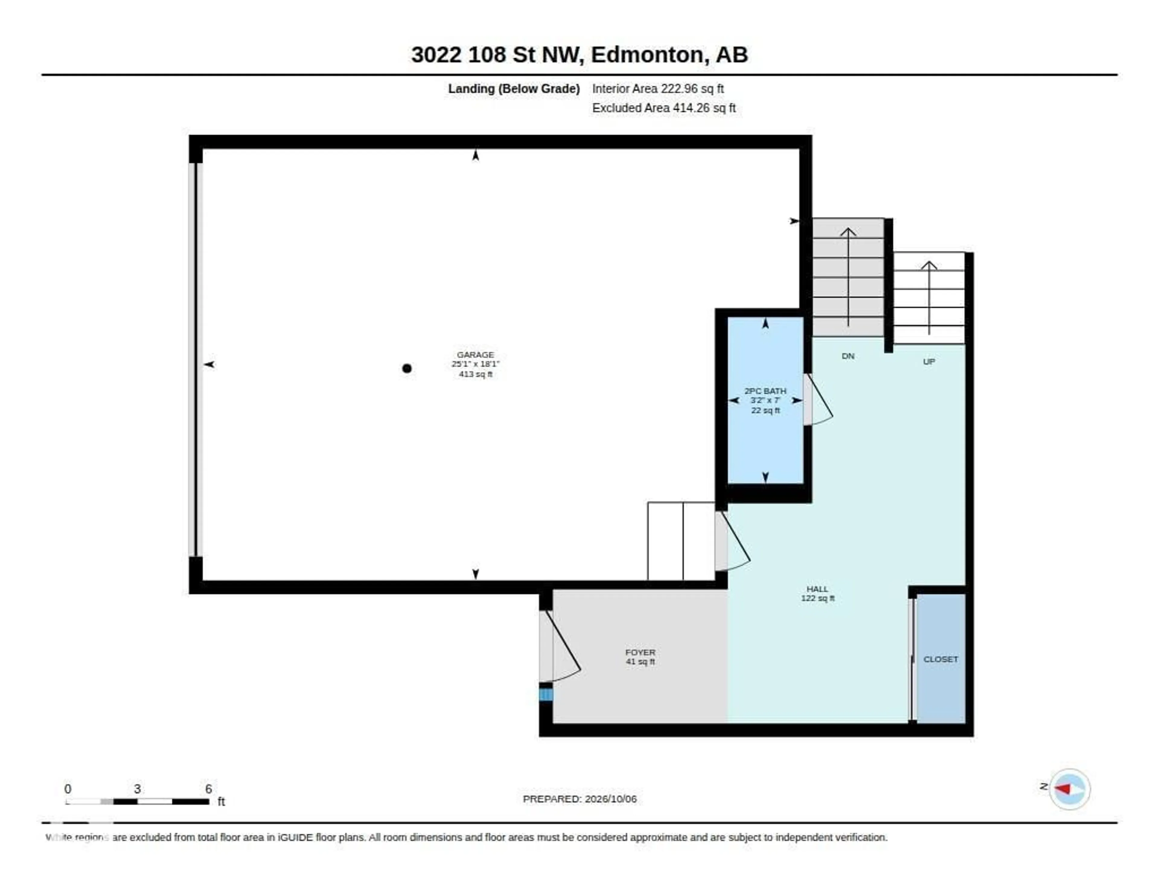 Floor plan for 3022 108 ST, Edmonton Alberta T6J3S6