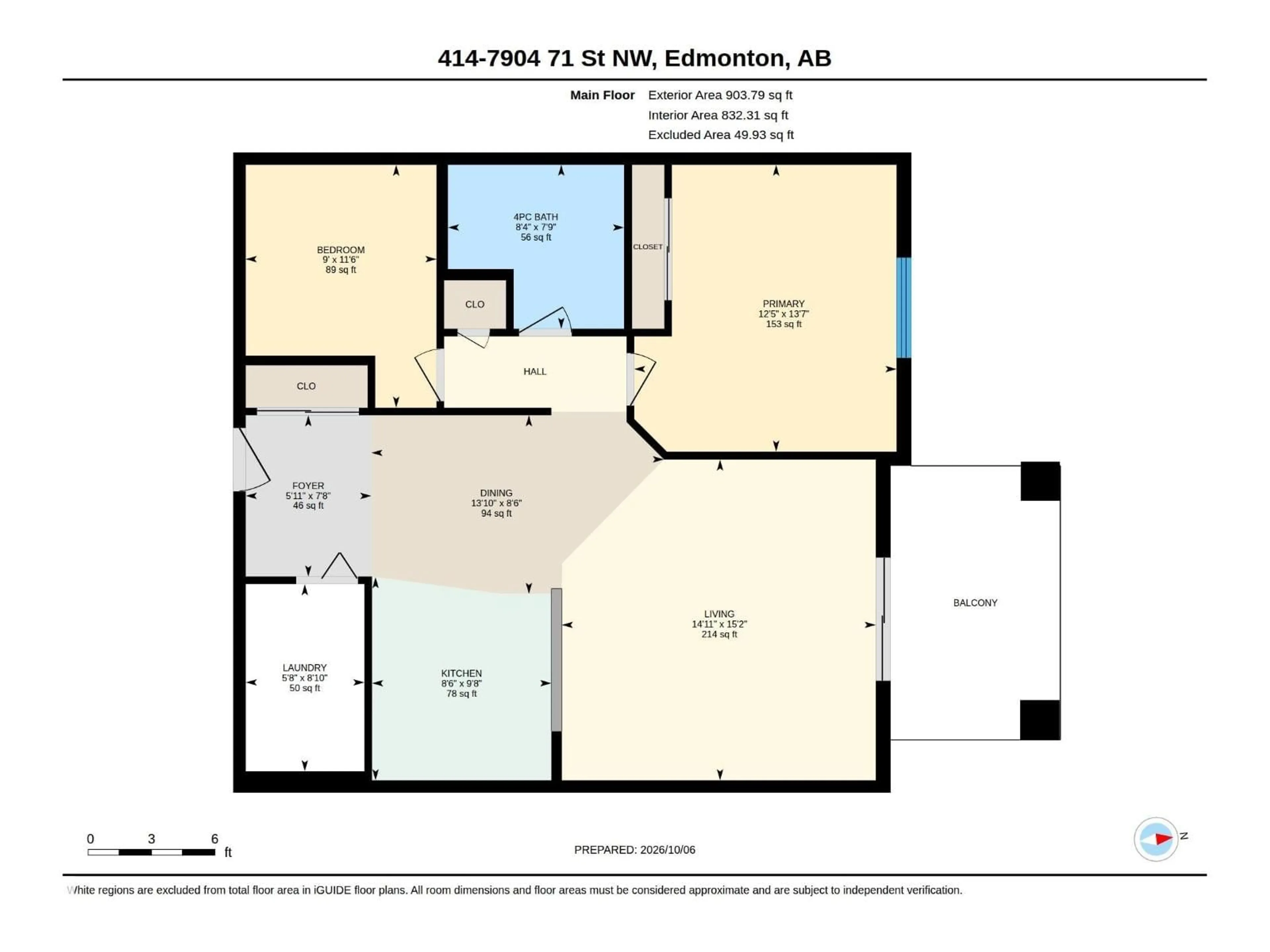 Floor plan for #414 - 7909 71 ST, Edmonton Alberta T6B3P5