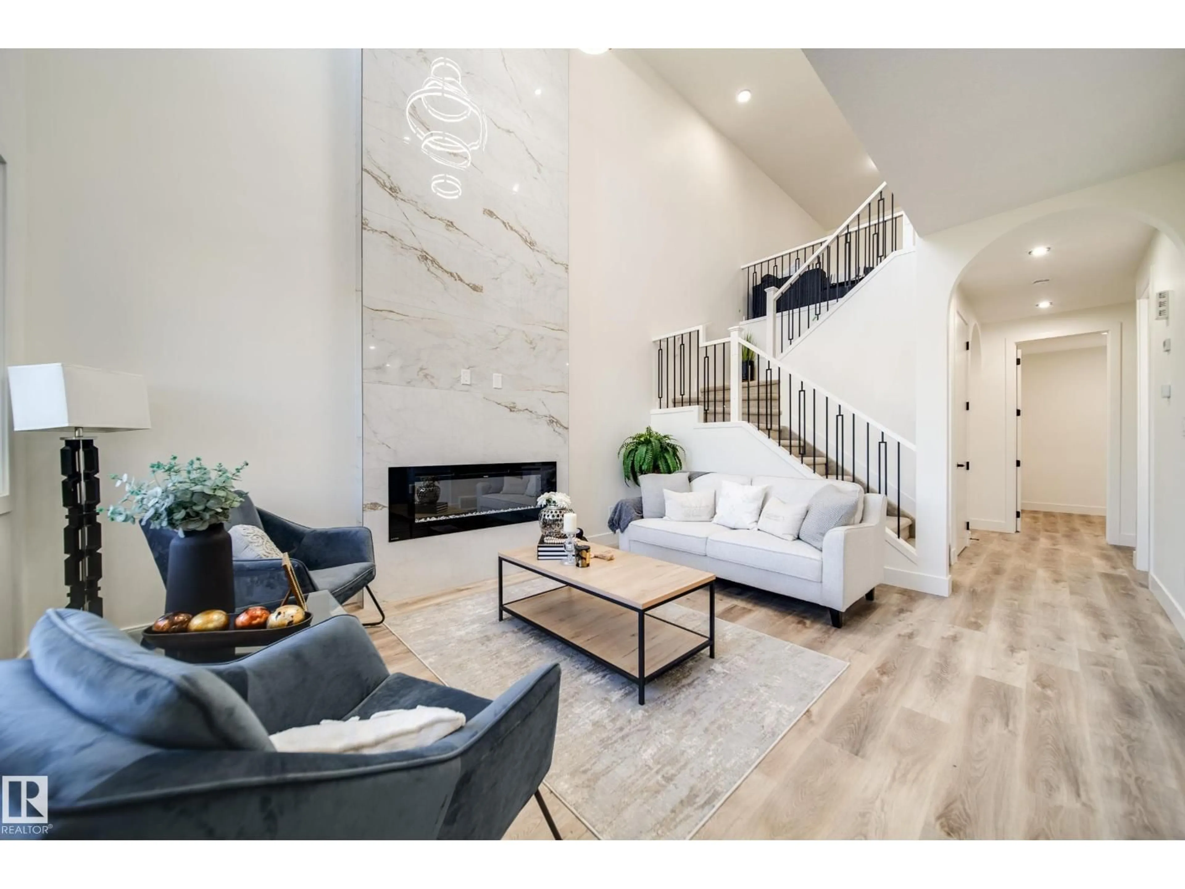Living room with furniture, unknown for 8752 183 AV, Edmonton Alberta T5Z0S8