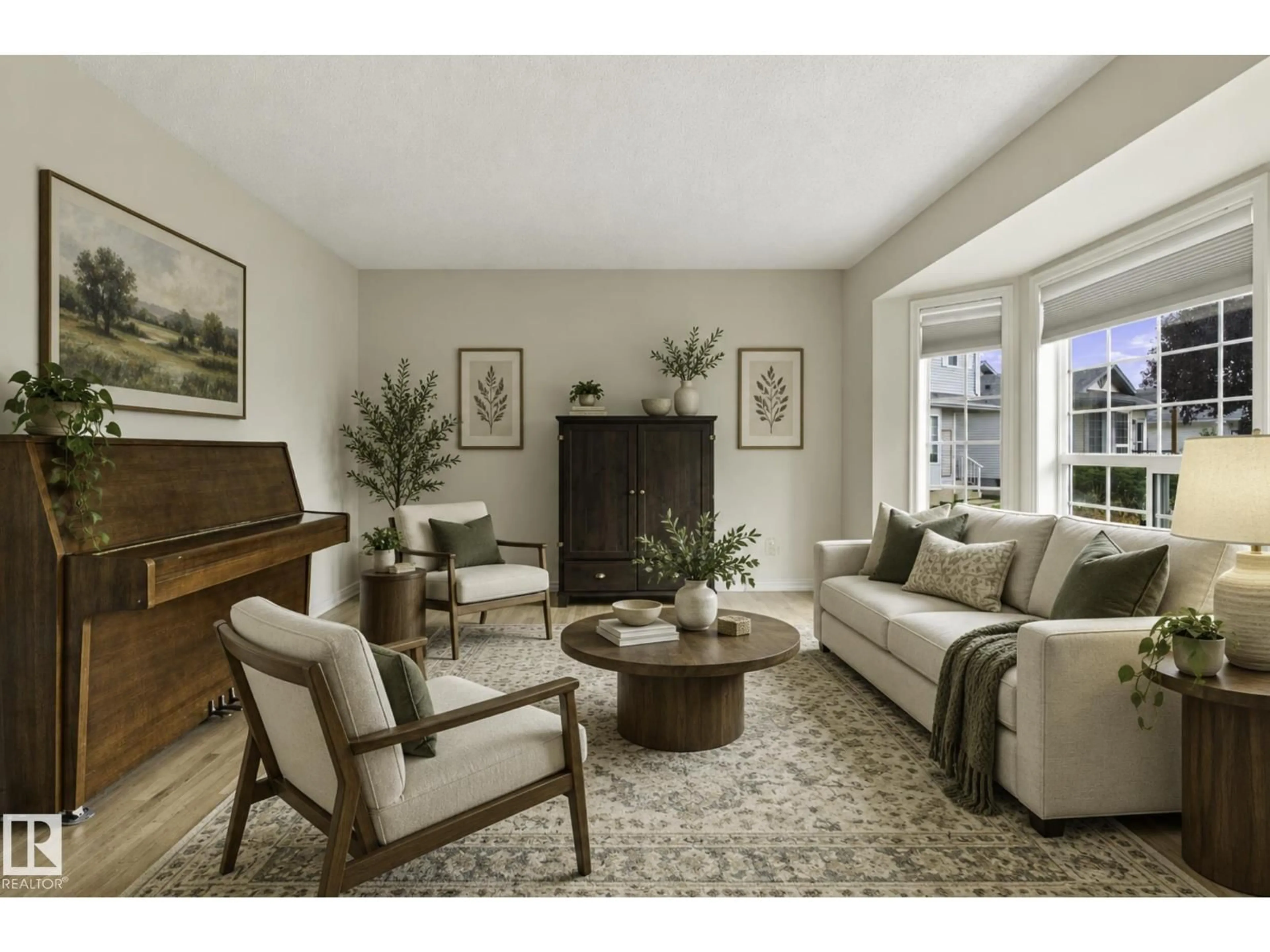 Living room with furniture, unknown for NW - 4423 36A ST, Edmonton Alberta T6L6K5