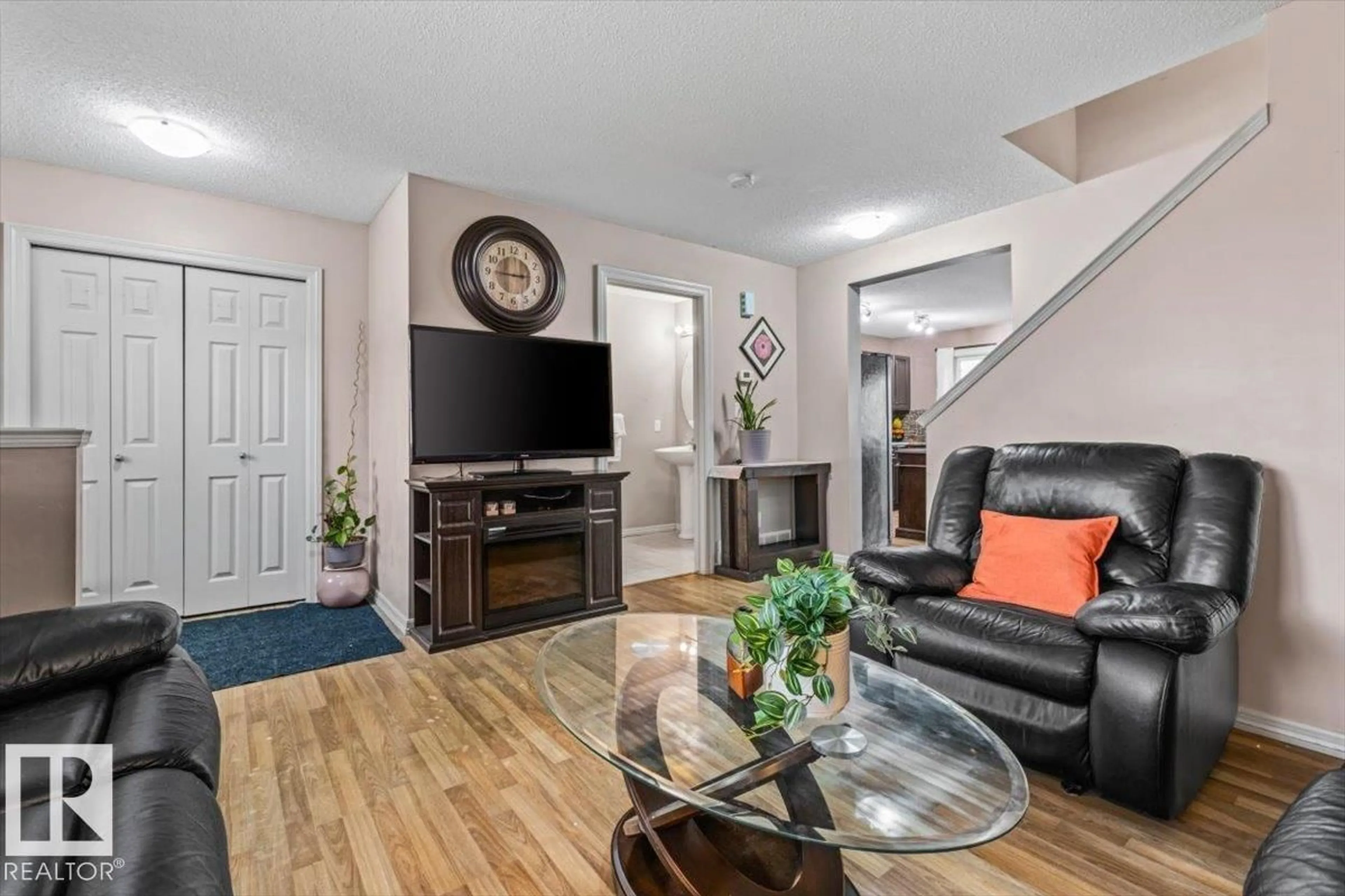Living room with furniture, unknown for 66 ALLARD WY, Fort Saskatchewan Alberta T8L0E6