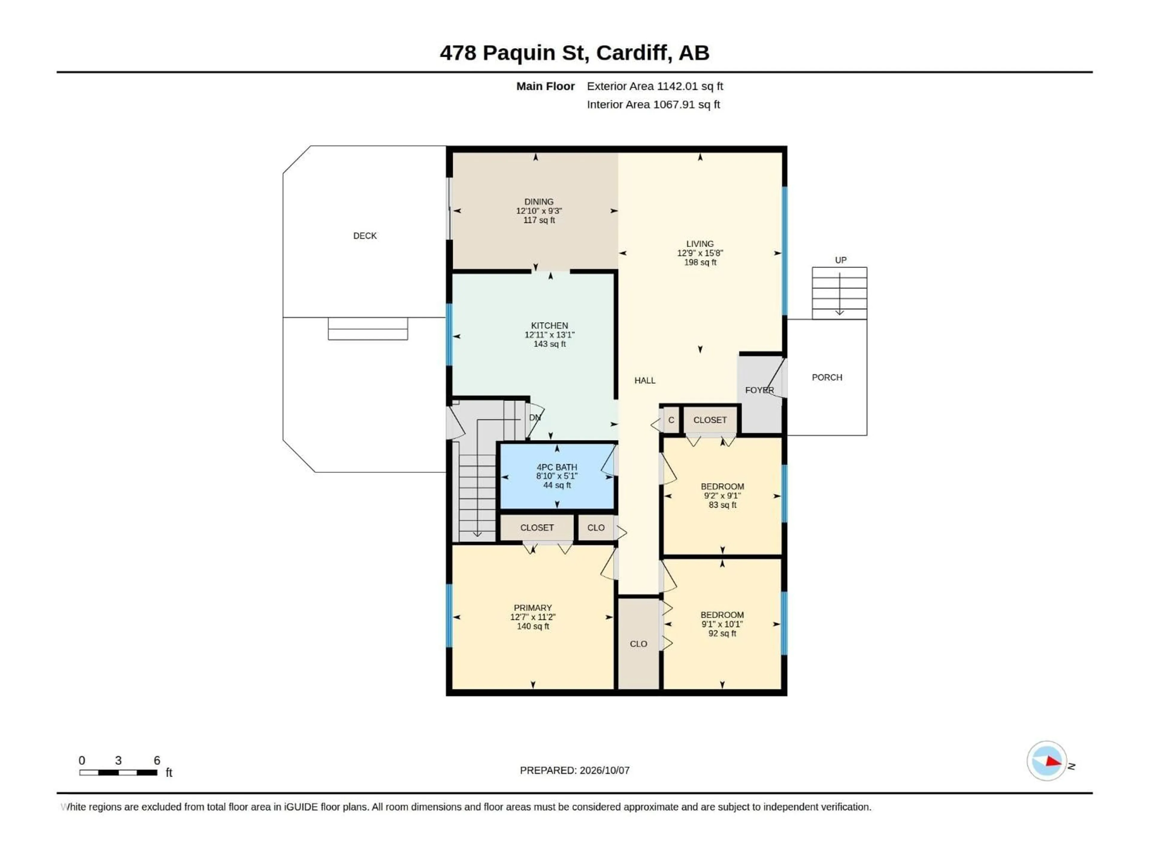 Floor plan for 478 PAQUIN ST, Cardiff Alberta T8R0E4