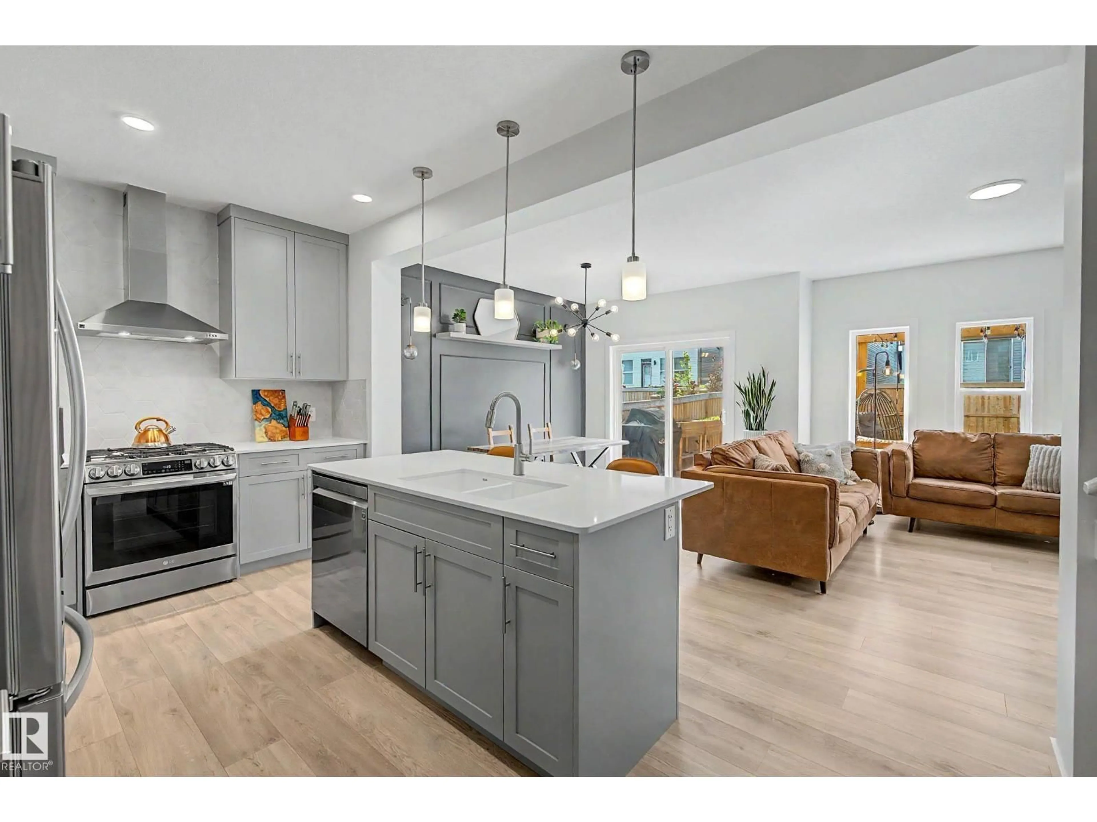 Open concept kitchen, unknown for 23015 96 AV, Edmonton Alberta T5T7R4
