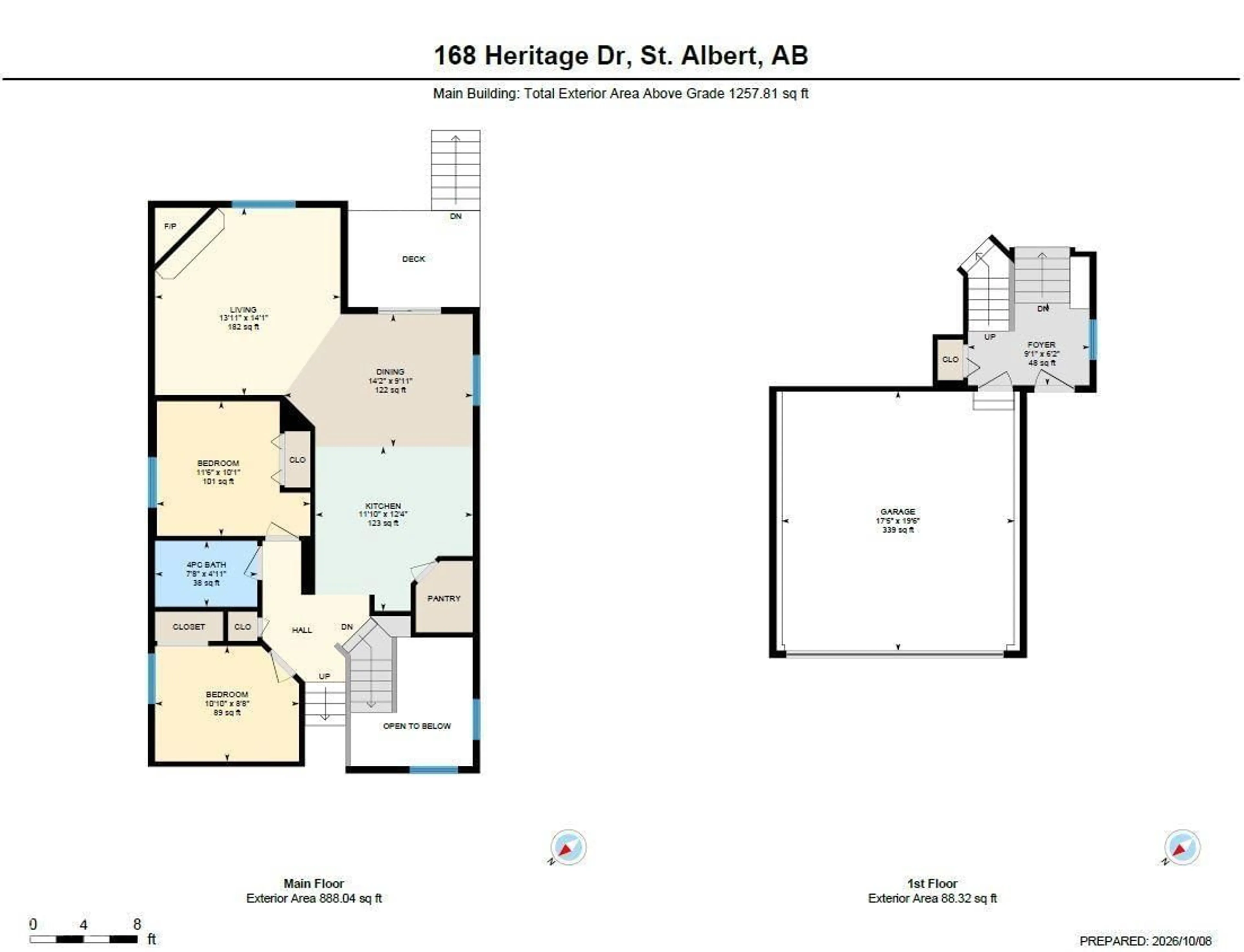 Floor plan for 168 HERITAGE DR, St. Albert Alberta T8N6J7