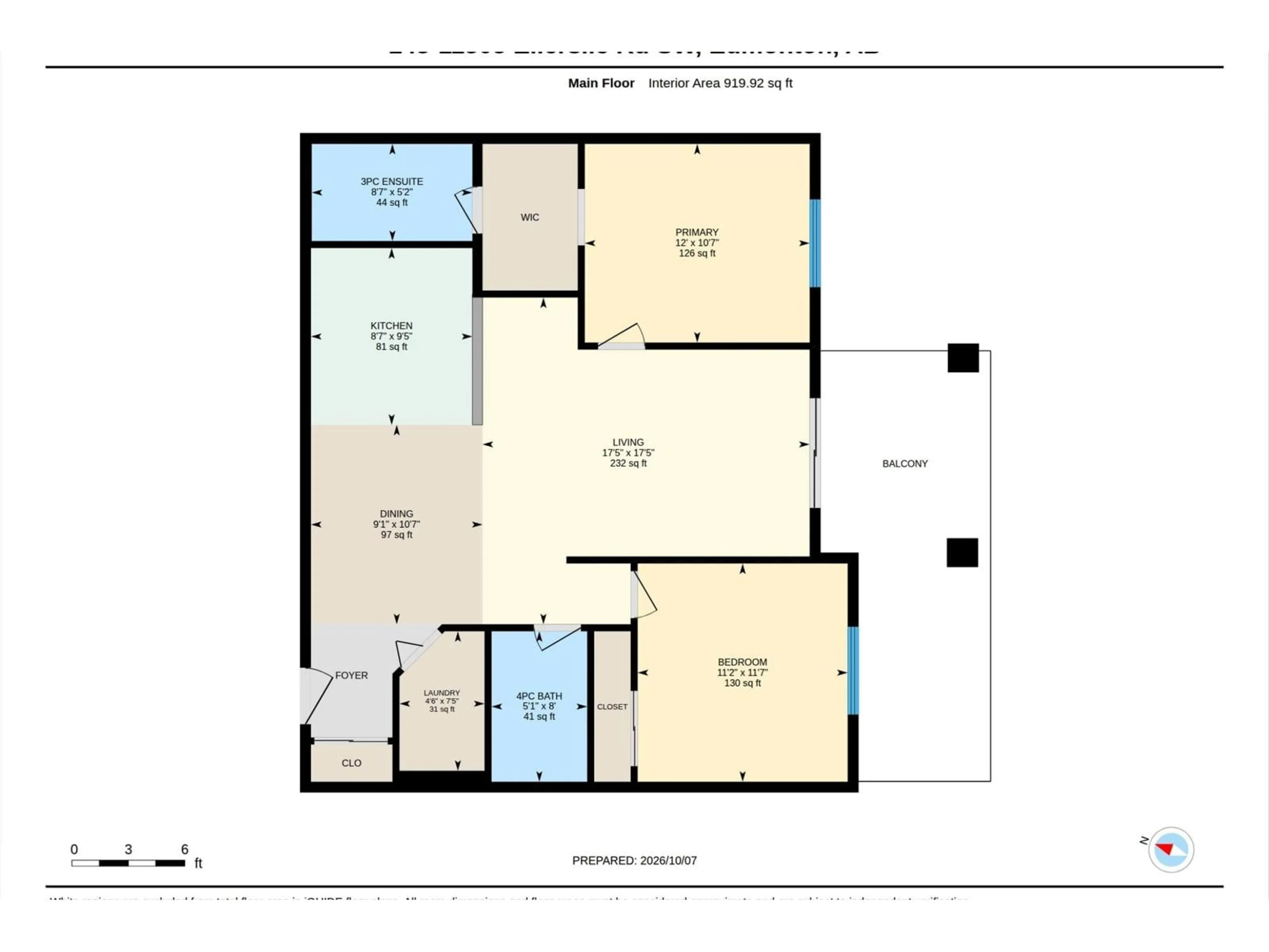Floor plan for #143 - 11505 ELLERSLIE RD, Edmonton Alberta T6W2A9