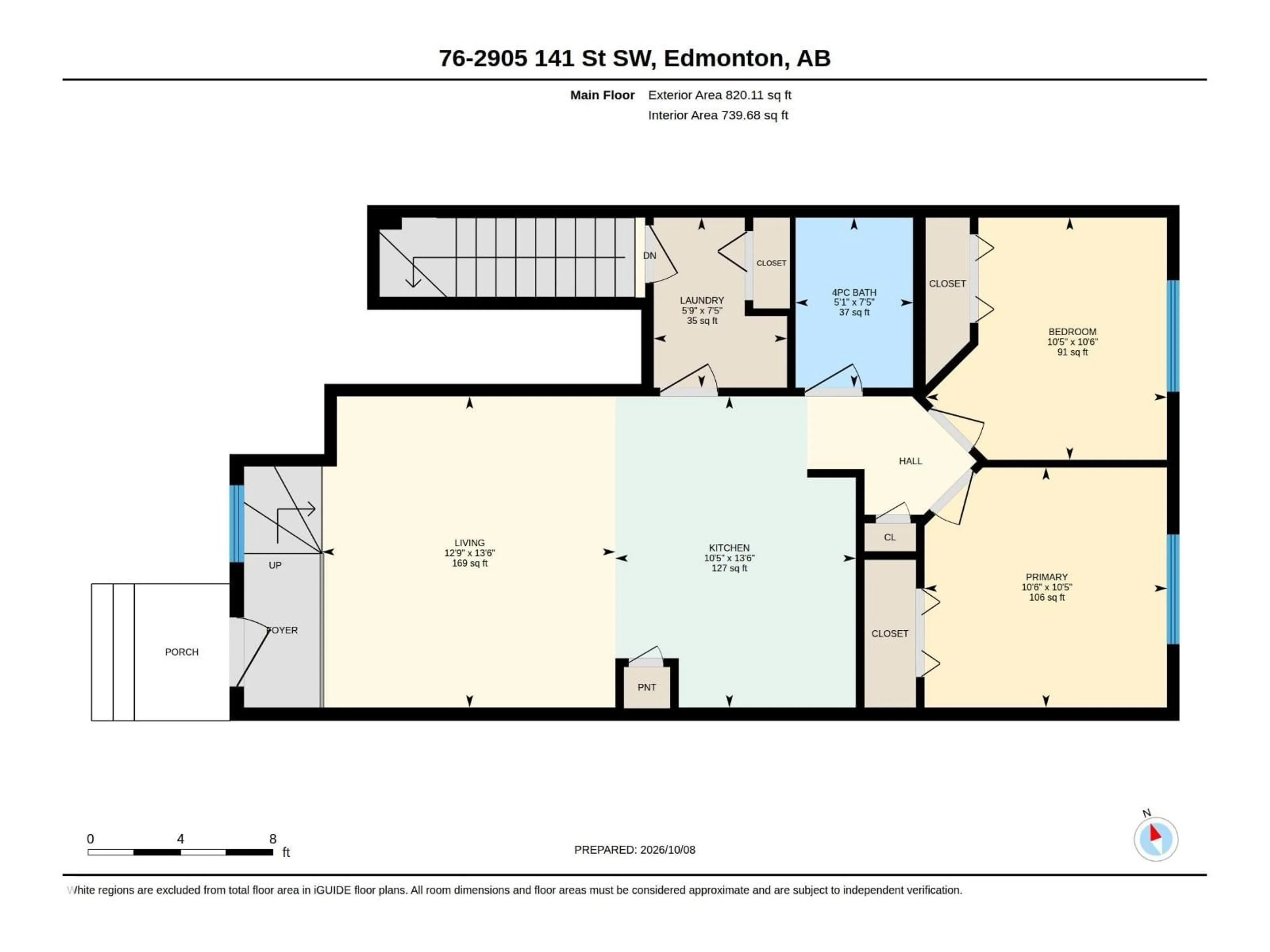 Floor plan for 76 - 2905 141 ST, Edmonton Alberta T6W3M4