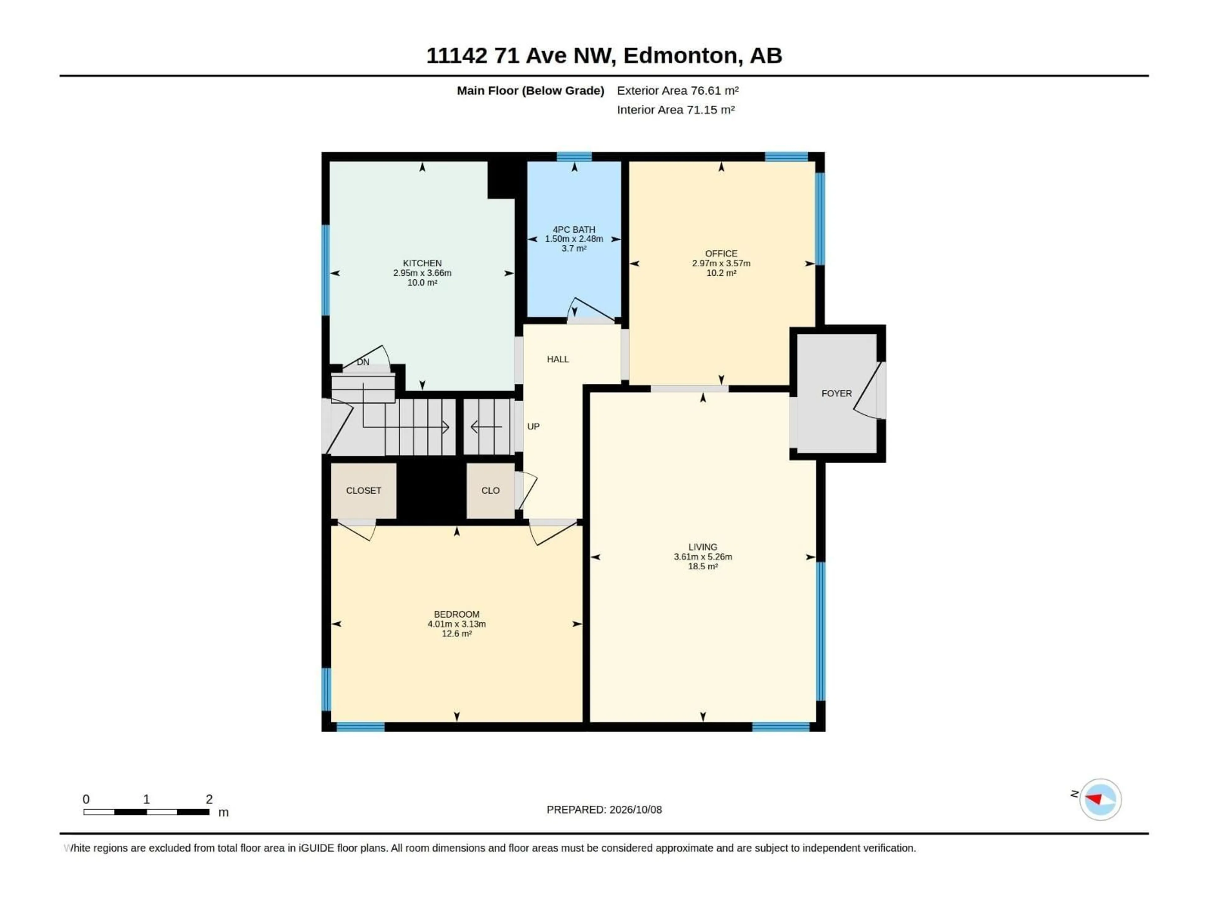 Floor plan for 11142 71 AV, Edmonton Alberta T6G0A4