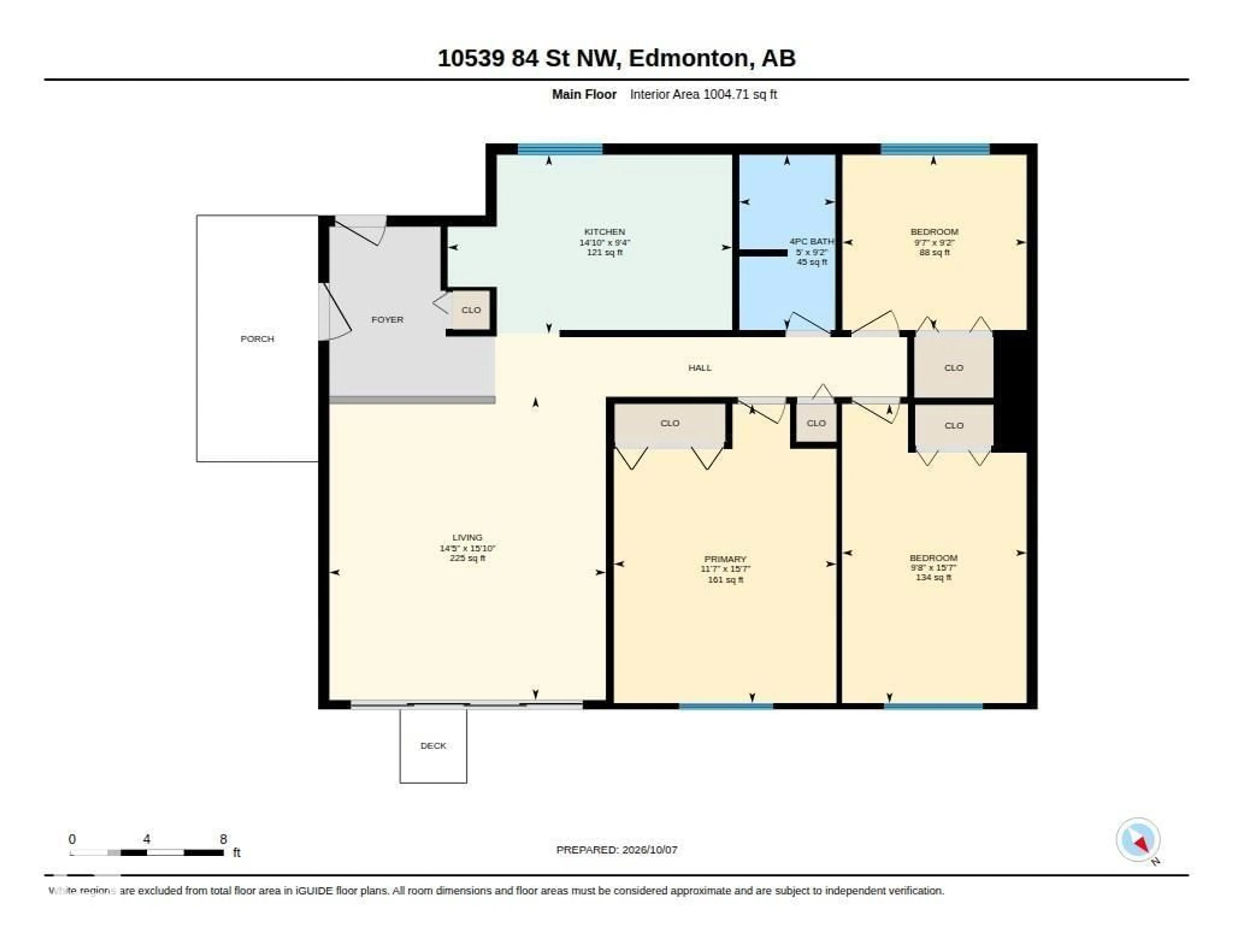 Floor plan for 10539 84 ST, Edmonton Alberta T6A3R4