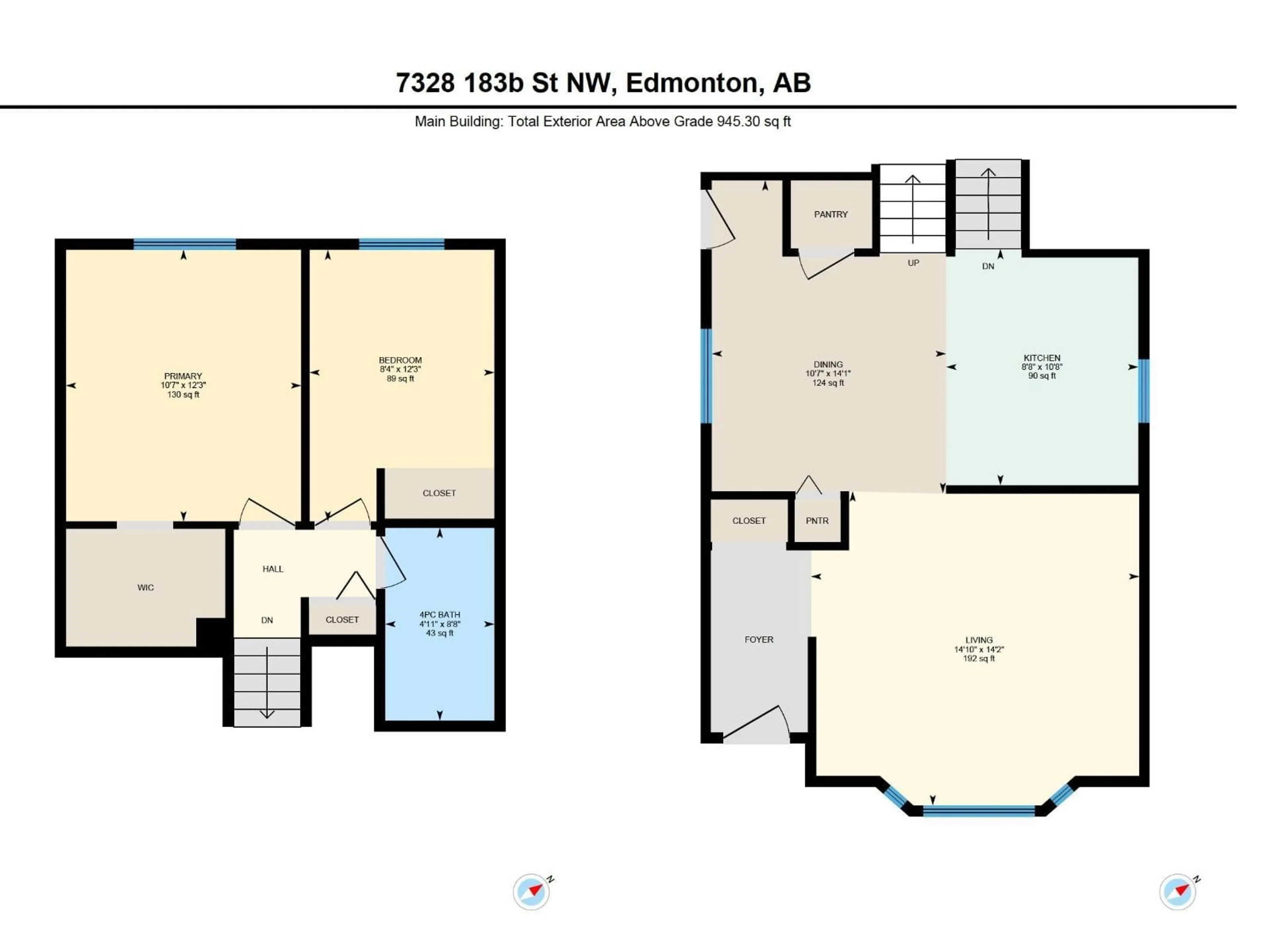 Floor plan for NW - 7328 183B ST, Edmonton Alberta T5T3Z8